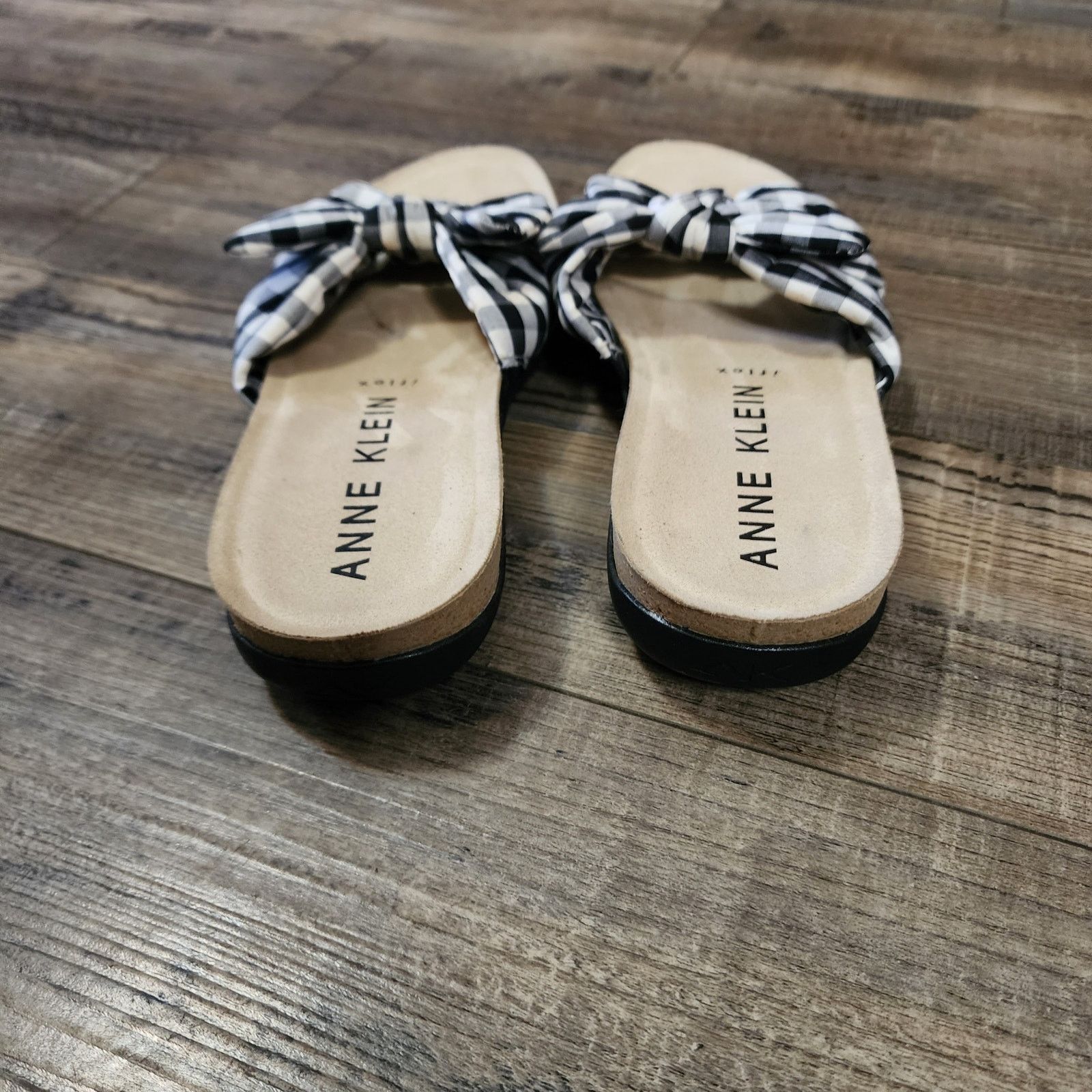 Anne Klein Anne Klein black white plaid sandals shoes womens size 7 SH3 Size US 7 / IT 37 - 6 Thumbnail