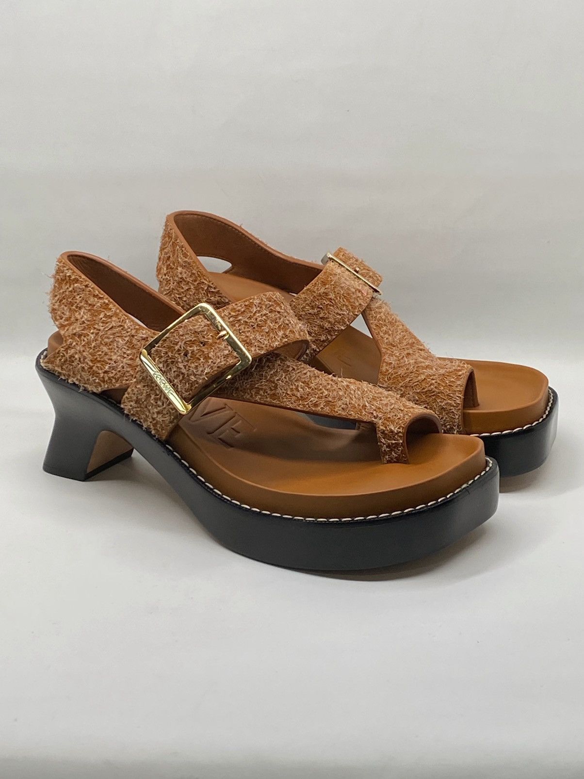 Loewe Loewe Ease heel suede sandal size 39 Size US 9 / IT 39 - 1 Thumbnail