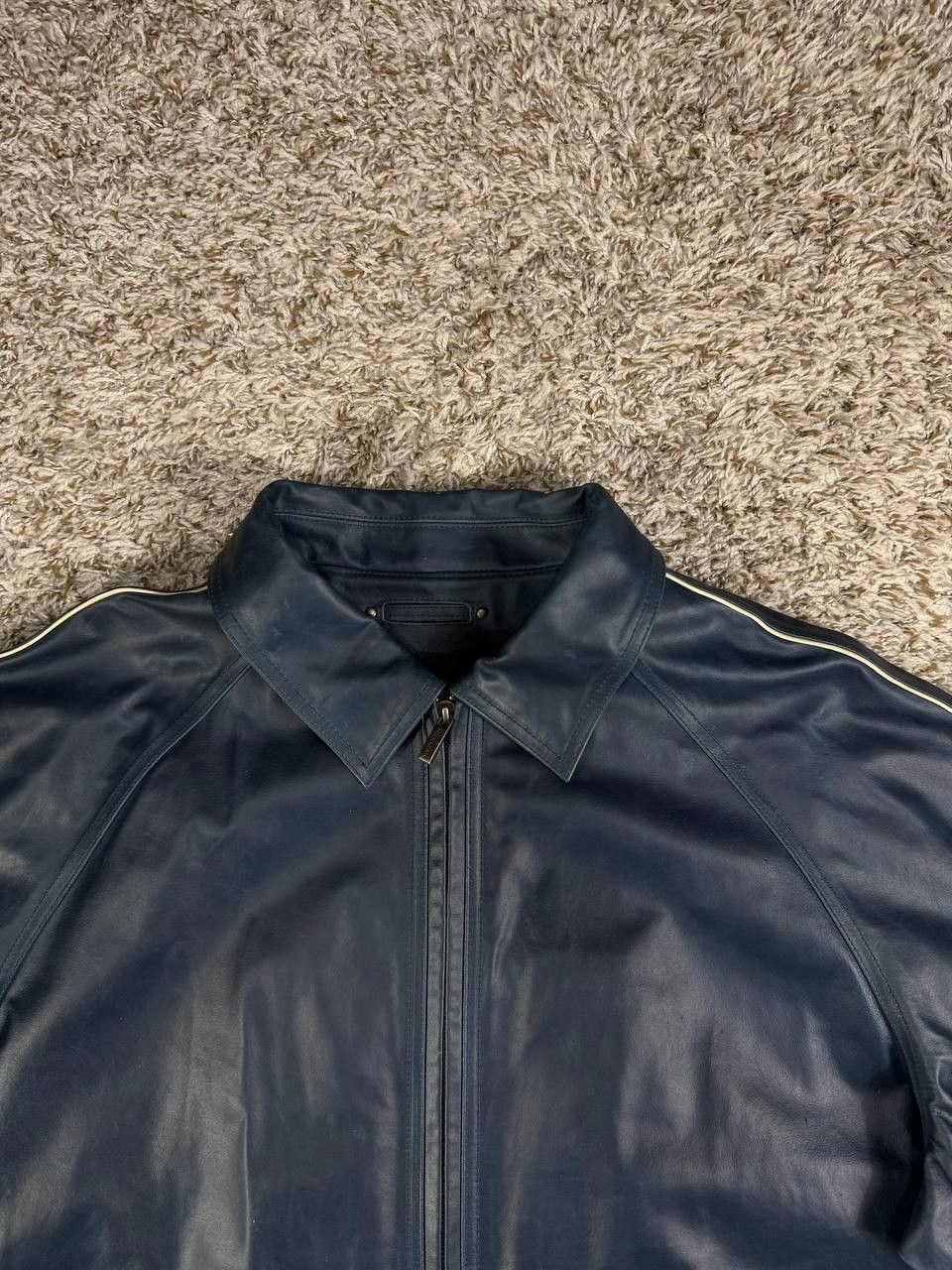 Wilsons Leather Vintage Wilsons Leather M Julian Navy Genuine Leather Jacket Size US XXL / EU 58 / 5 - 2 Thumbnail