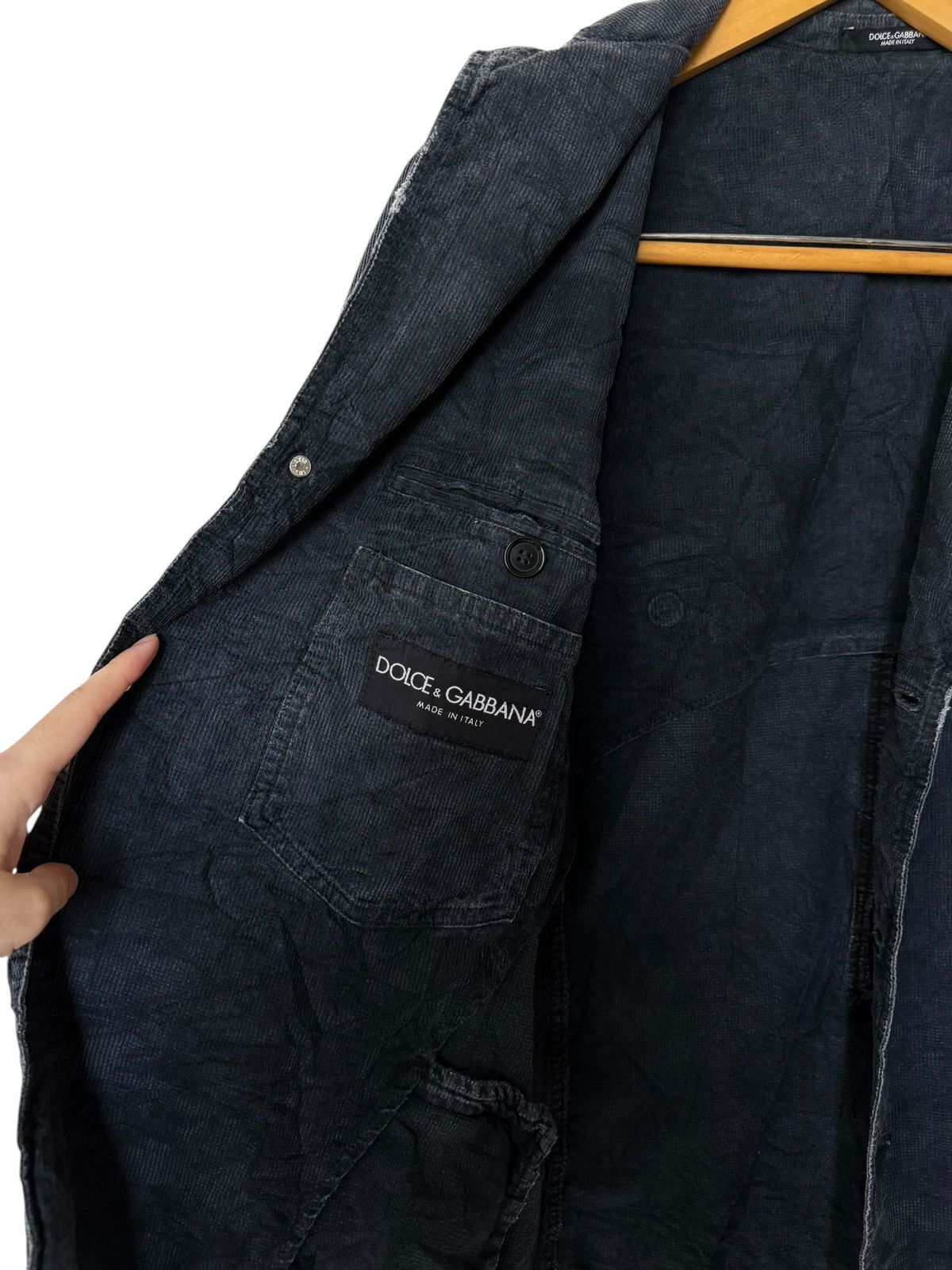 Dolce & Gabbana Vintage Dolce & Gabbana Button Ups Corduroy Denim Jacket Size US M / EU 48-50 / 2 - 9 Thumbnail