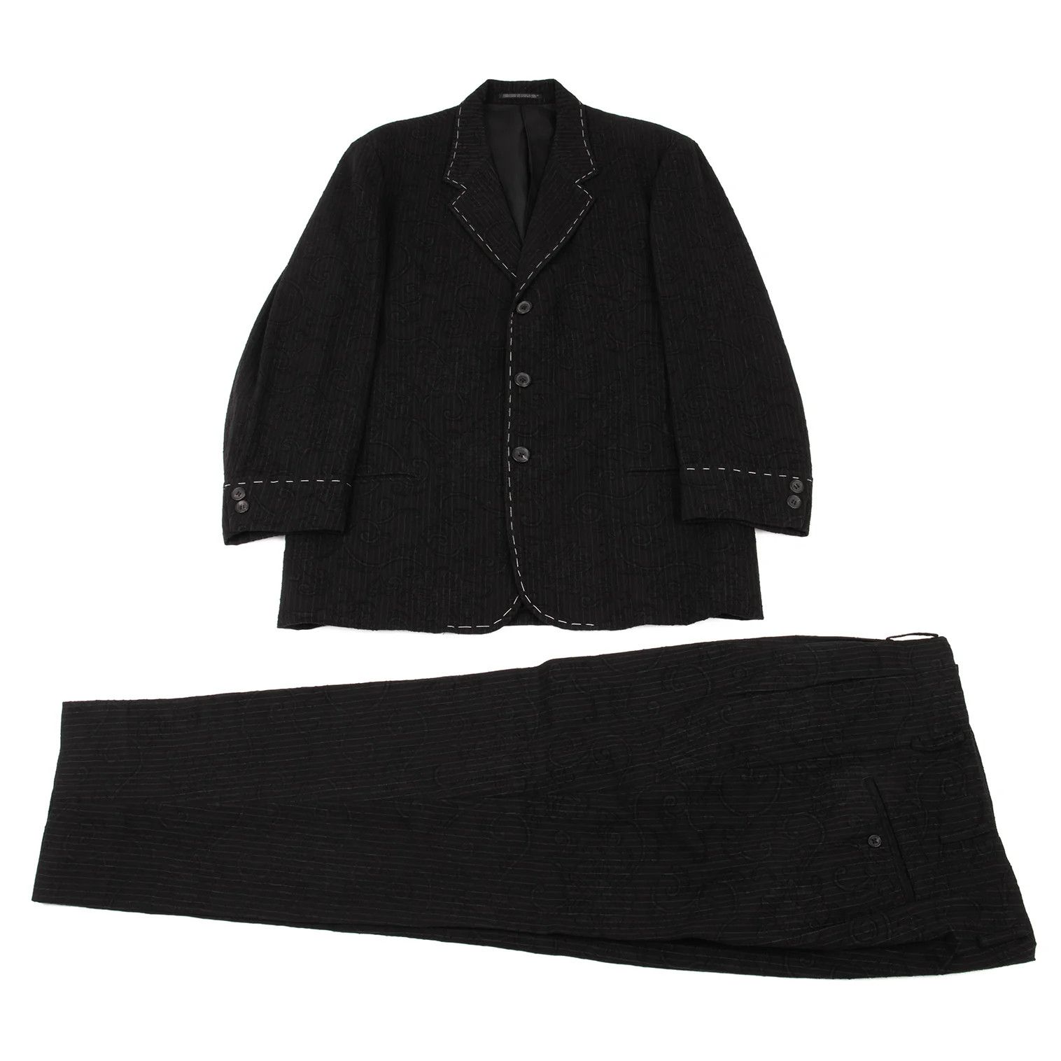 Yohji Yamamoto Yohji Yamamoto Wool Pinstripe Jacket Size US M / EU 48-50 / 2 - 14 Thumbnail