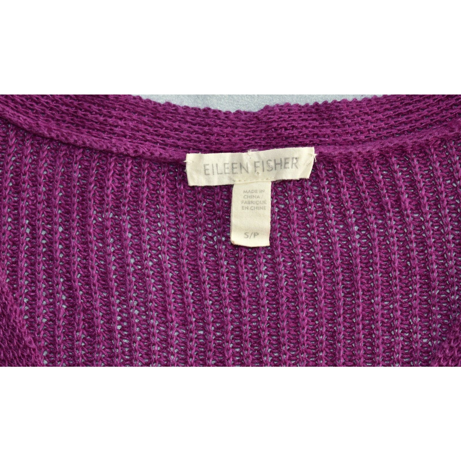 Eileen Fisher EILEEN FISHER Org Linen Knit V Neck Long Sleeve Sweater Sz S Size S / US 4 / IT 40 - 5 Thumbnail