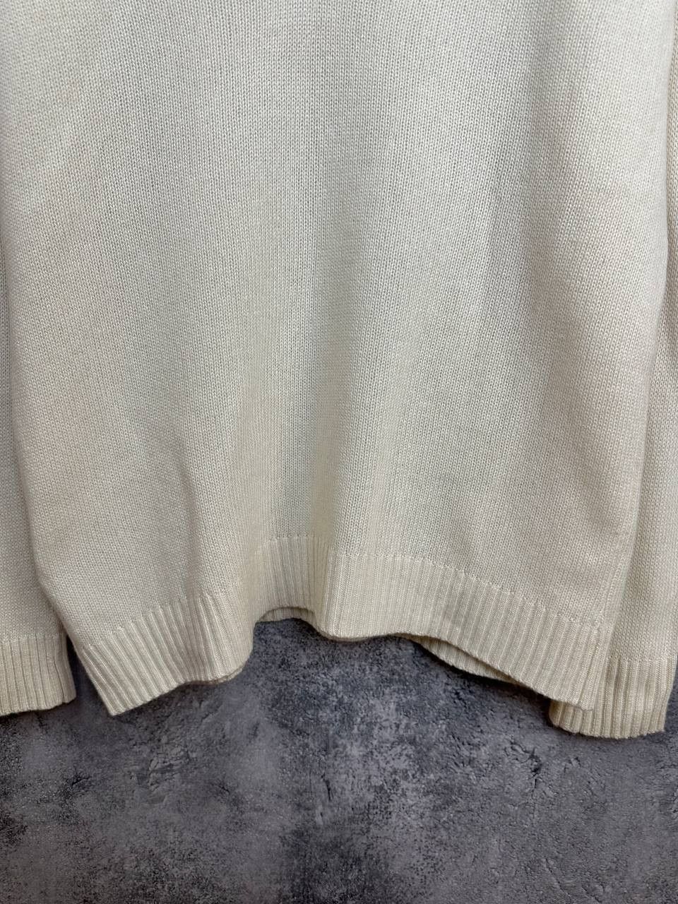 ba&sh ba&sh Cream V-Neck Knit Sweater Wool Cashmere Blend Size M / US 6-8 / IT 42-44 - 7 Thumbnail