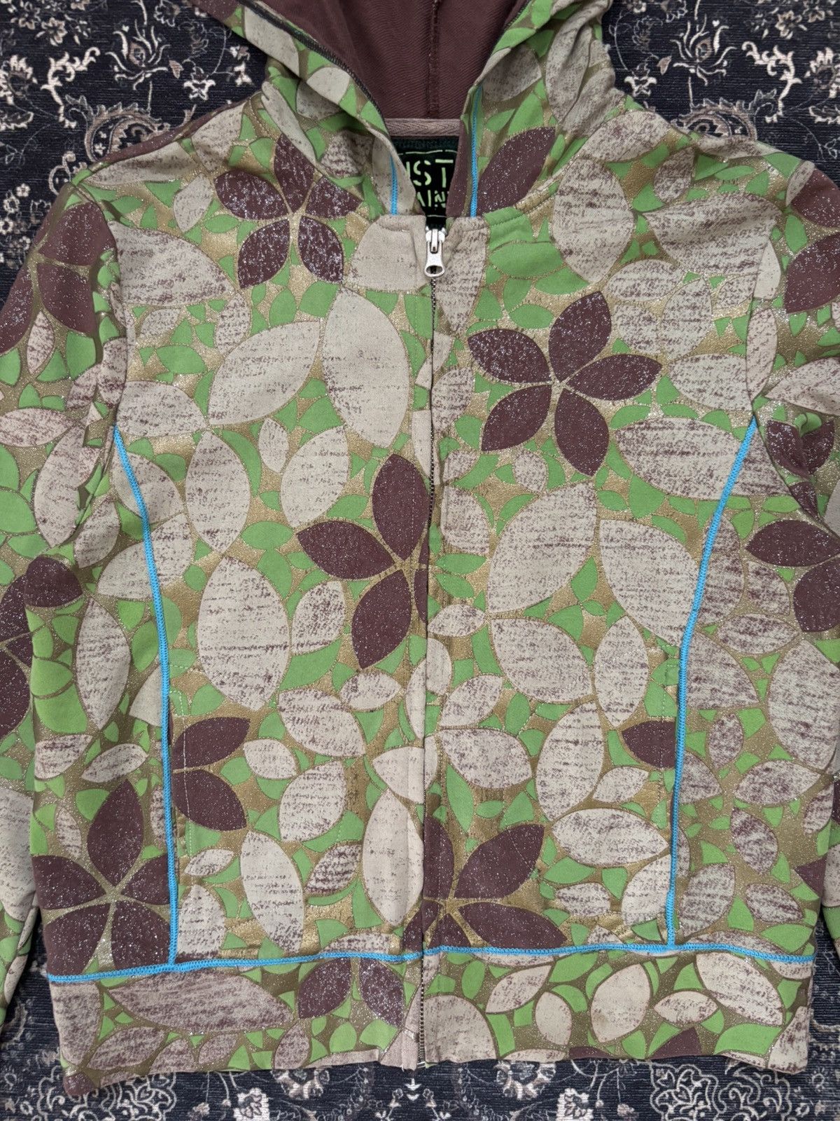 Custo Barcelona Vintage Custo Barcelona Floral All Over Print Zipper Hoodie Size S / US 4 / IT 40 - 3 Thumbnail