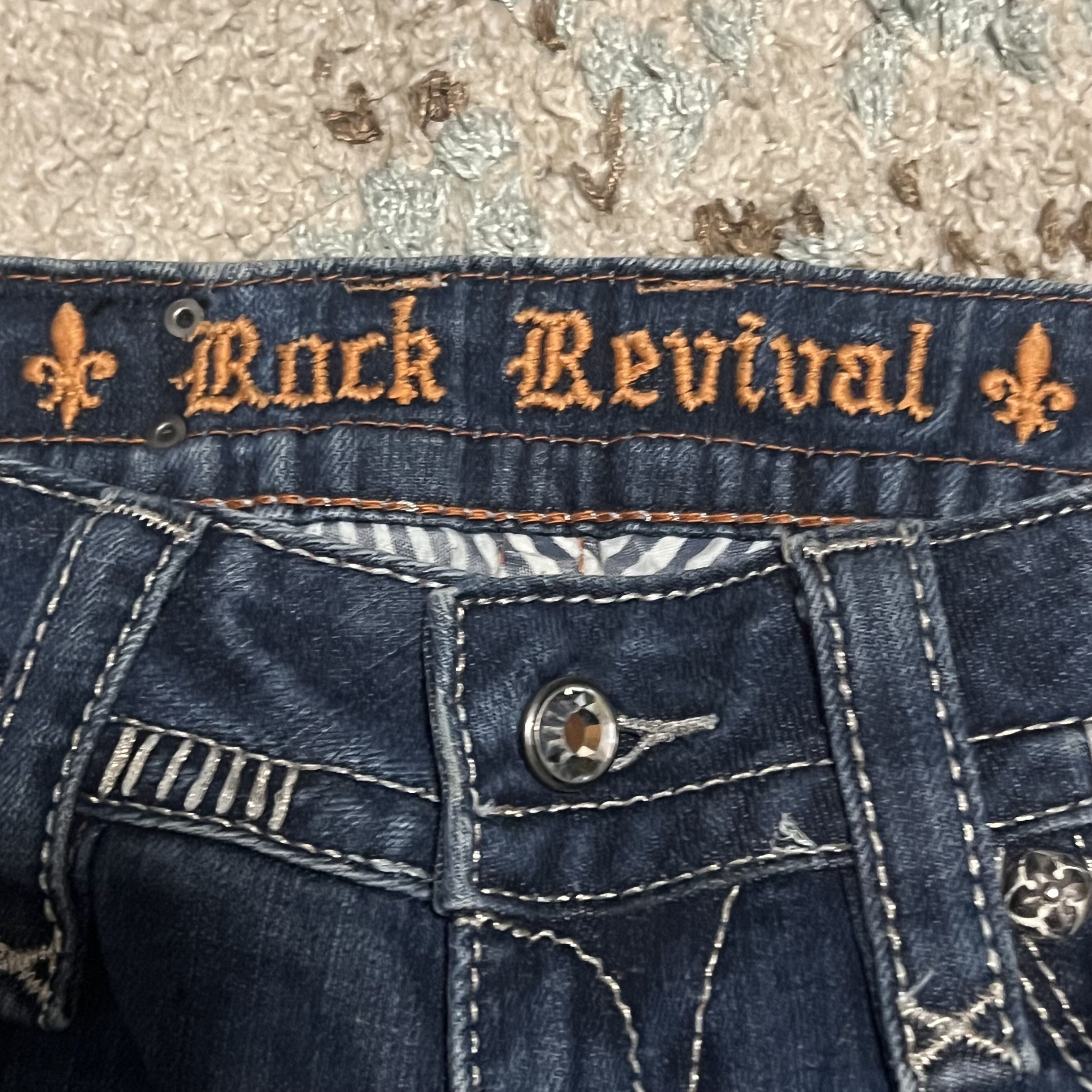 Rock Revival Rock Revival Womens Celine Bootcut Jeans 28x31 Low Rise Y2K Size 28" / US 6 / IT 42 - 7 Thumbnail
