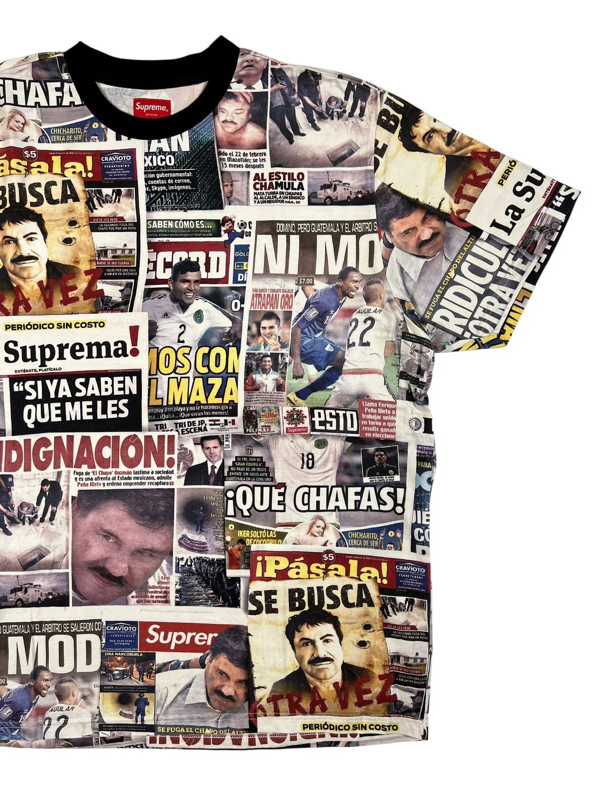 Supreme SS20 EL CHAPO ‘HEADLINE S/S TOP’ Size US XL / EU 56 / 4 - 8 Thumbnail