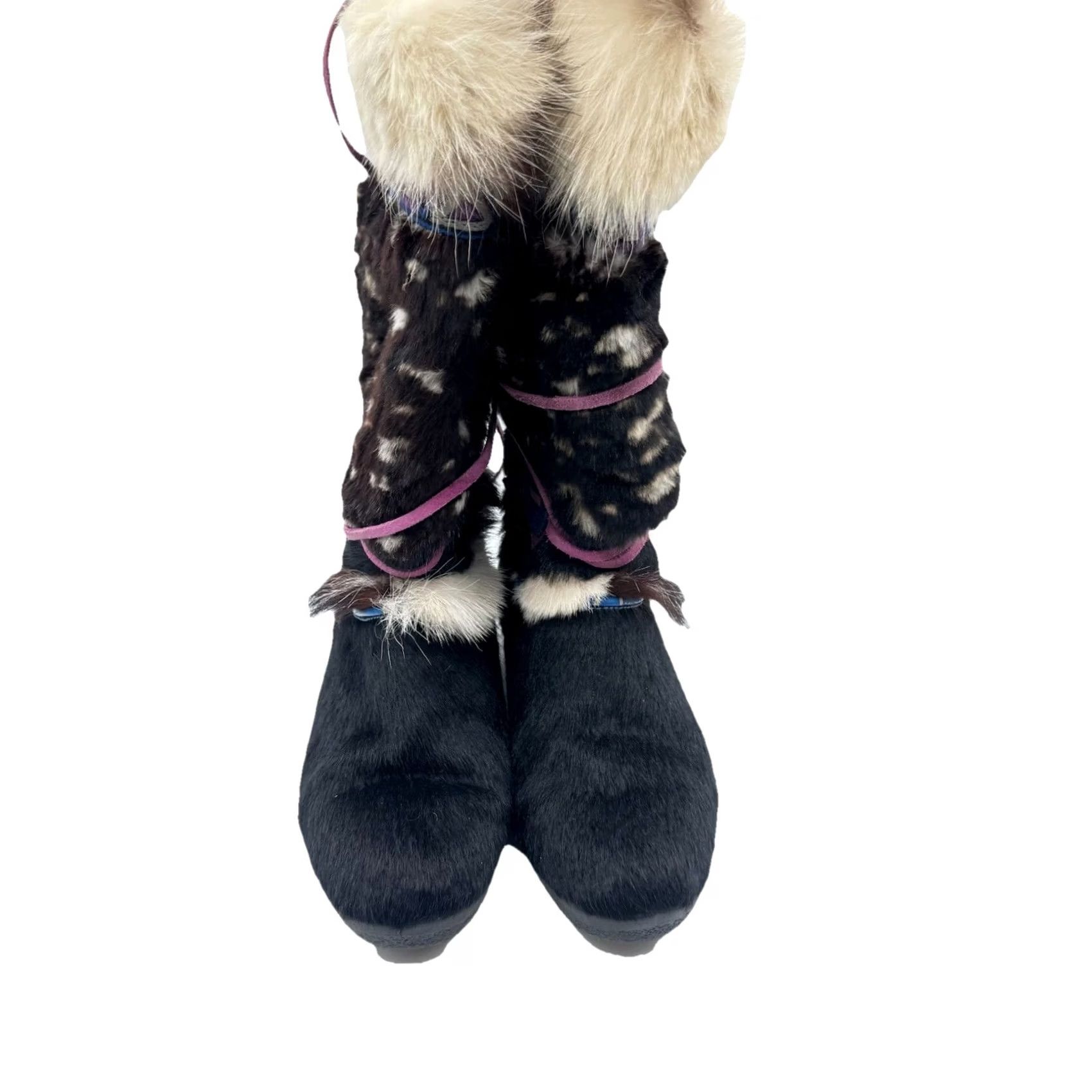 Vintage VINTAGE Tecnica Boot Women Shoe Size 6 Black Veruska Goat Hair Wedge Snow Boot 36/6 US Size US 6 / IT 36 - 5 Thumbnail
