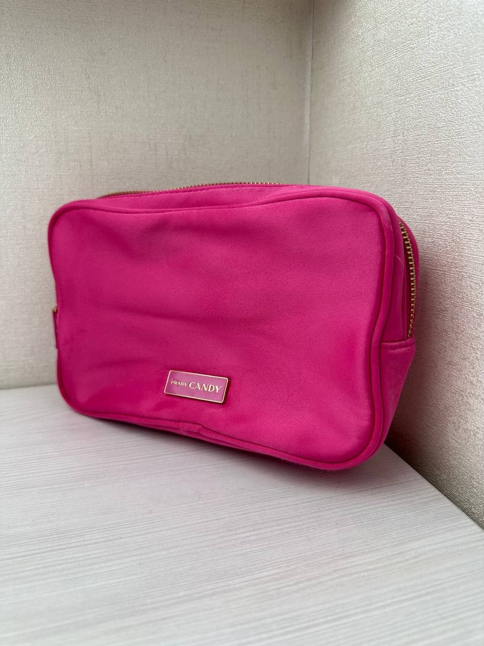Prada Prada Candy Pink Makeup Pouch Bag Size ONE SIZE - 1 Thumbnail