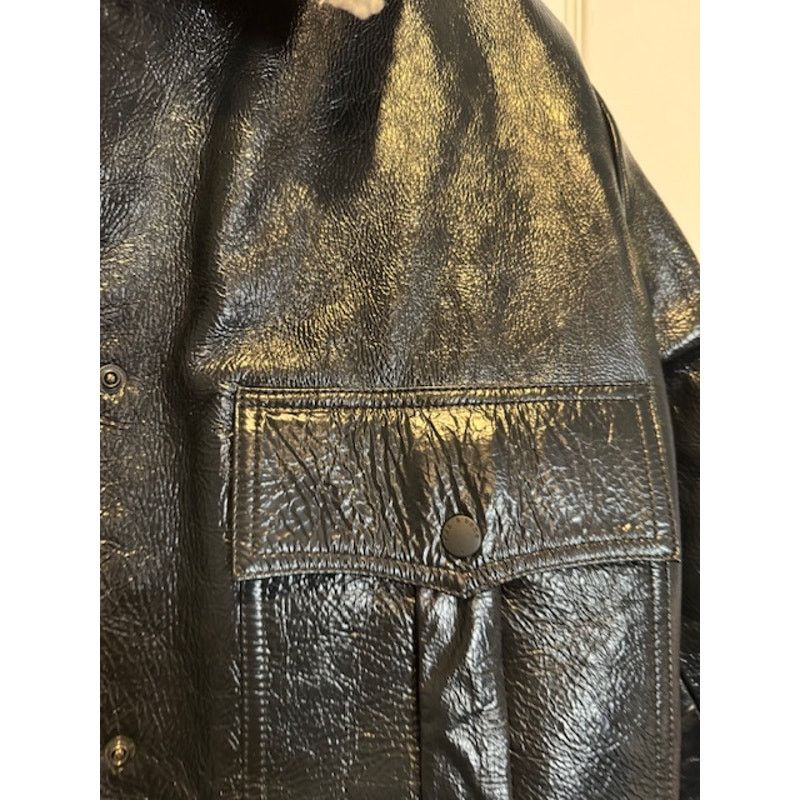 Rag & Bone Rag & Bone Colton Leather Jacket Removable Shearling Collar Size L / US 10 / IT 46 - 10 Thumbnail