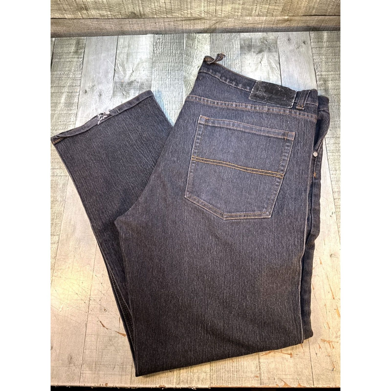 Denime Linea Uomo Jeans Wide-Leg 44x34 Dark Wash Denim Y2K Baggy Relaxed Size US 44 / EU 60 - 6 Thumbnail