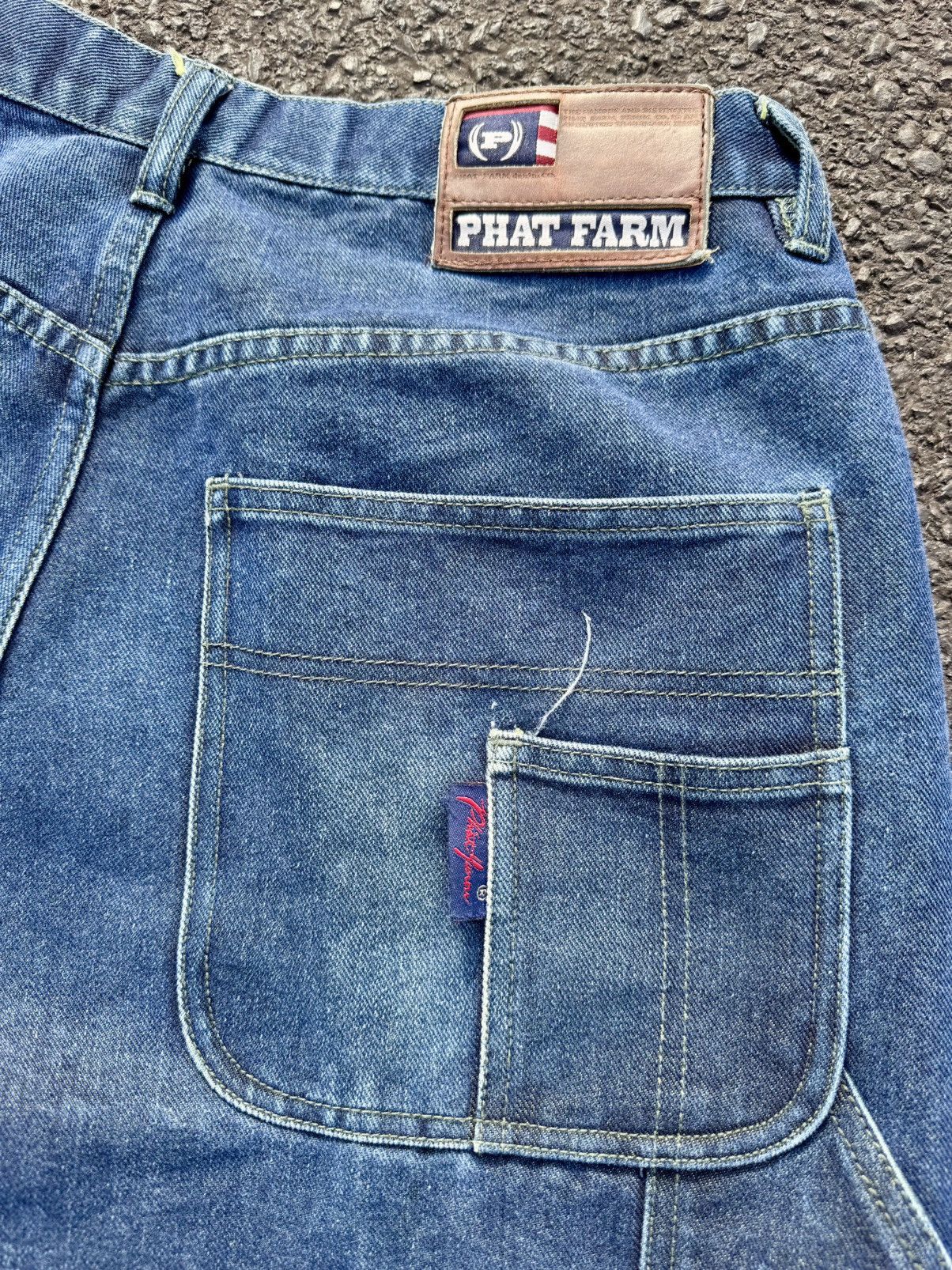 Phat Farm × Vintage Phat Farm Y2K Vintage Hip Hop Baggy Rap Def Jam Denim Jeans Size US 34 / EU 50 - 3 Thumbnail