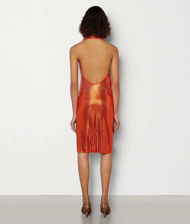 Bottega Veneta o1y0725 Mini Dress in Orange Size XS / US 0-2 / IT 36-38 - 3 Thumbnail