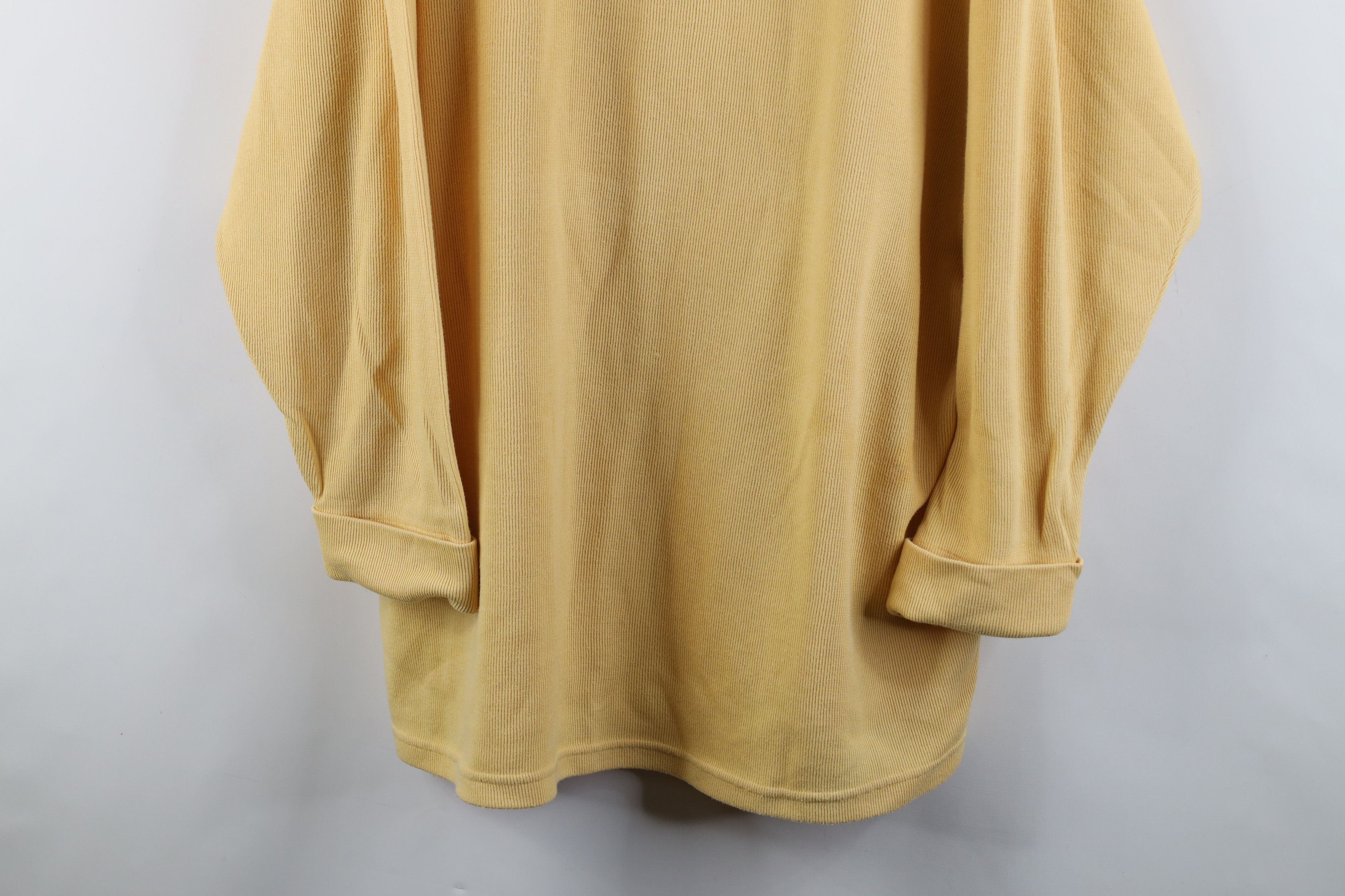 Express × Vintage Vintage 90s Express Ribbed Knit 3/4 Sleeve T-Shirt Yellow Size XL / US 12-14 / IT 48-50 - 3 Thumbnail