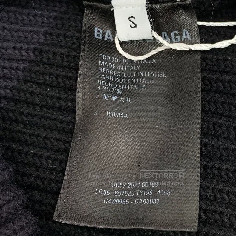 Balenciaga Balenciaga Black Logo Lettering Printed Cotton Round Neck Size US S / EU 44-46 / 1 - 7 Thumbnail