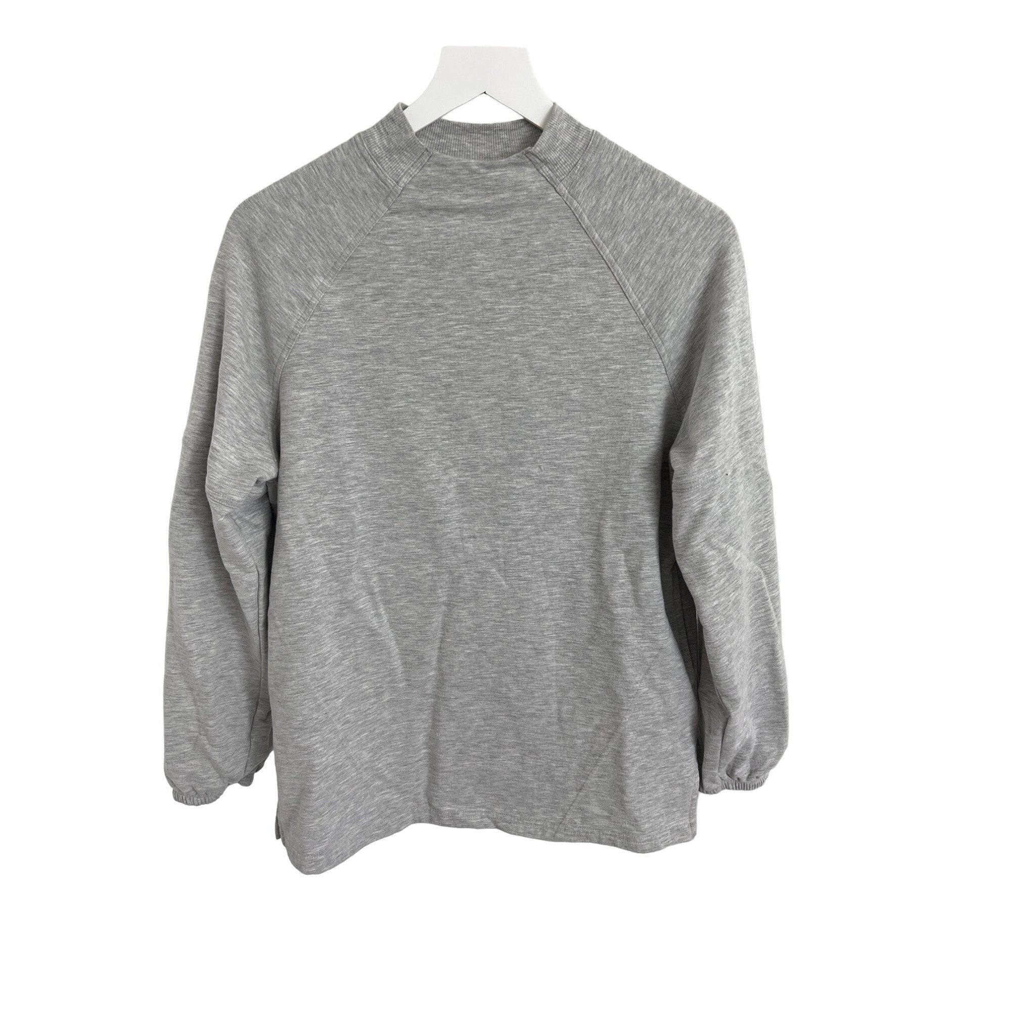 Other Z by Zella Cozy Heather Grey Mock Neck Long Sleeve Pullover Size XS / US 0-2 / IT 36-38 - 2 Thumbnail