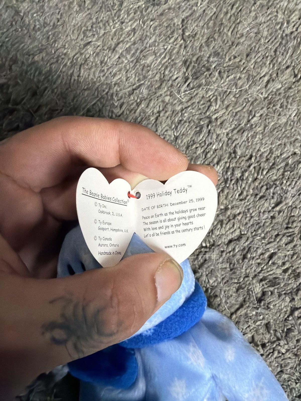 Vintage 1999 Ty 1999 Holiday Teddy Beanie Baby Size ONE SIZE - 4 Thumbnail