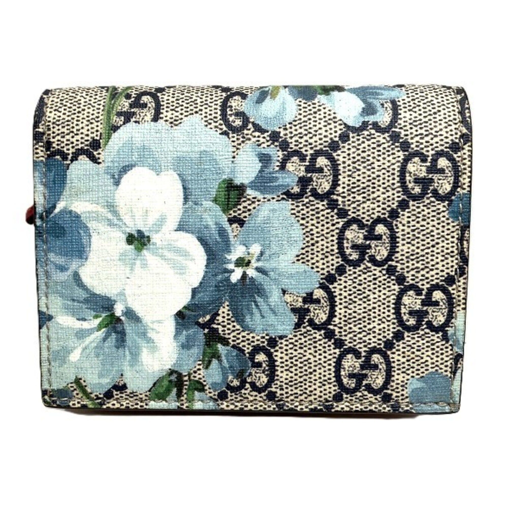 Gucci Gucci GG Supreme Flower Mini Wallet 546372 Bi-fold for Women Size ONE SIZE - 1 Thumbnail