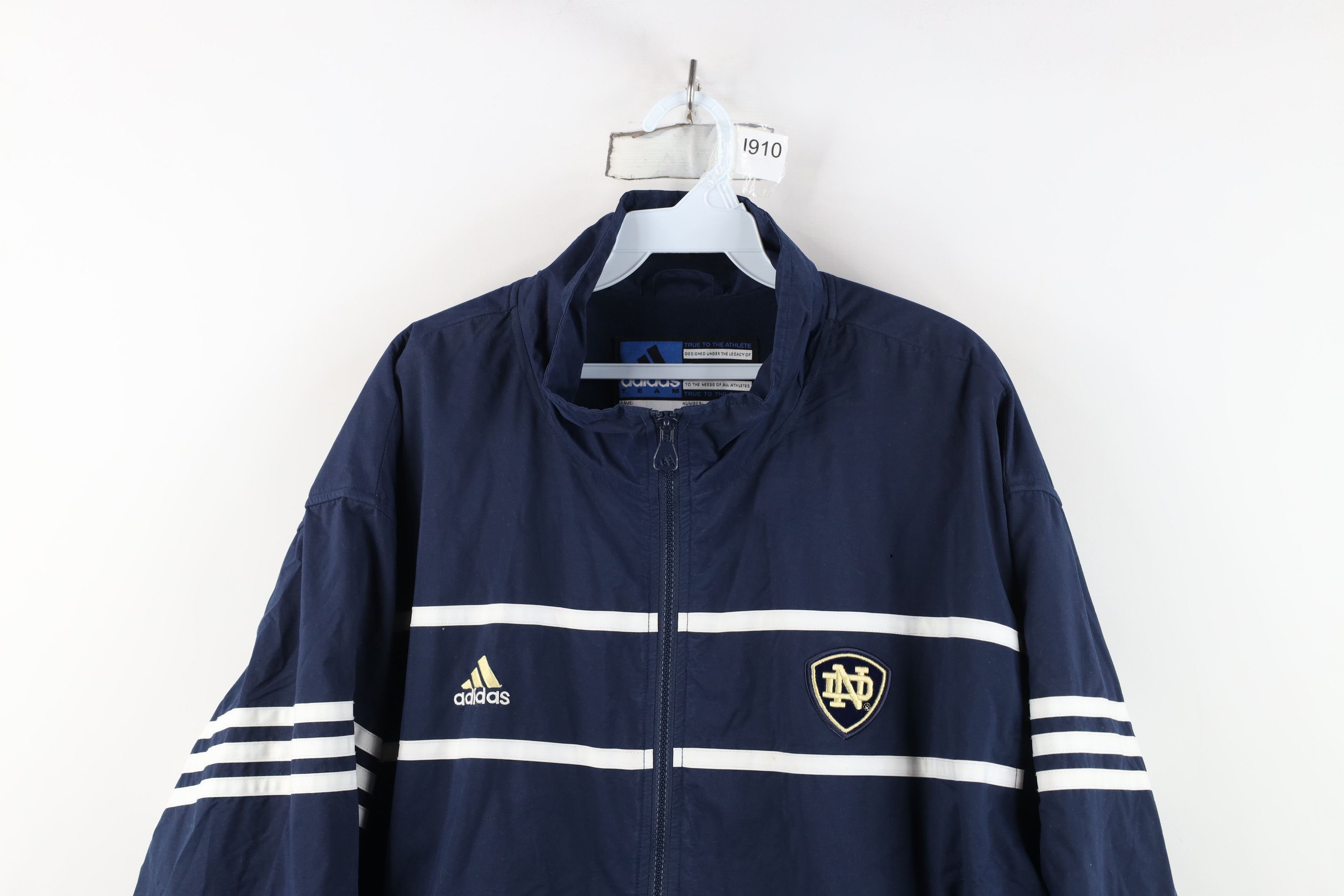 Adidas Vintage Adidas Notre Dame University Football Lined Jacket Size US XL / EU 56 / 4 - 2 Thumbnail