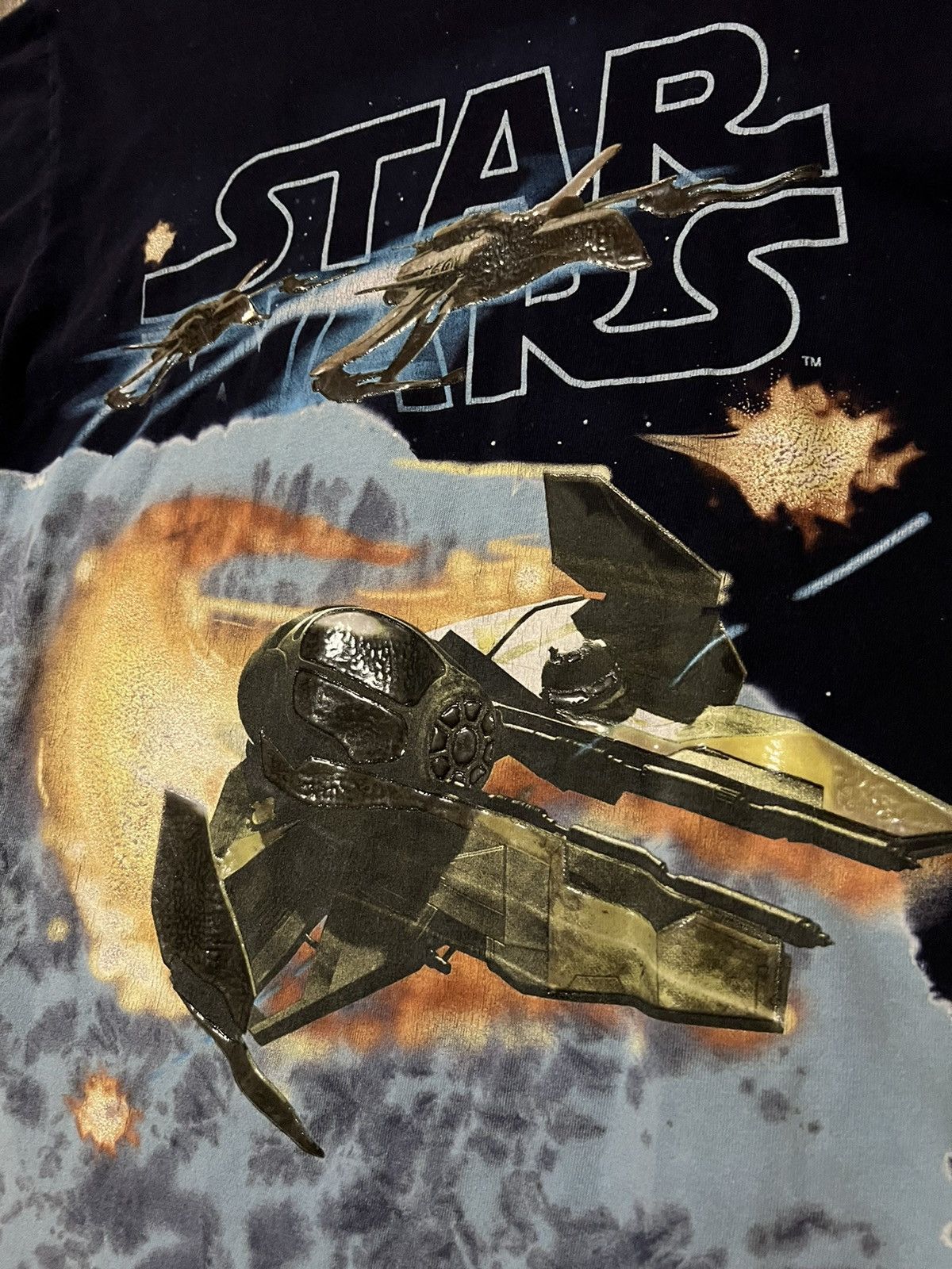 Star Wars × Vintage Vintage Star Wars Space Fighter Tie Dye AOP Shirt Size M Size US M / EU 48-50 / 2 - 2 Thumbnail