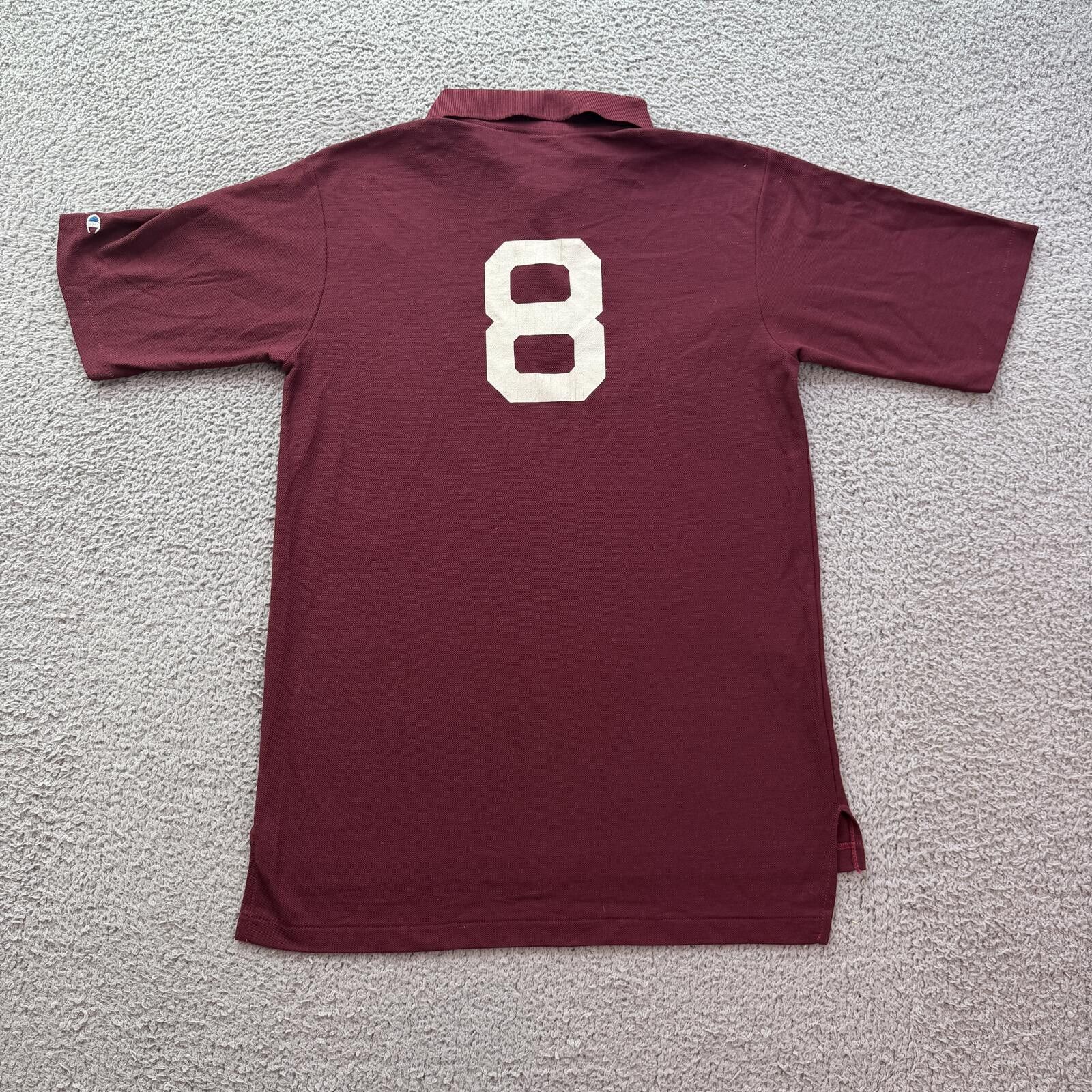 Champion Vintage 90s Champion Windsor Lacrosse Polo Shirt Burgundy M Size US M / EU 48-50 / 2 - 2 Thumbnail