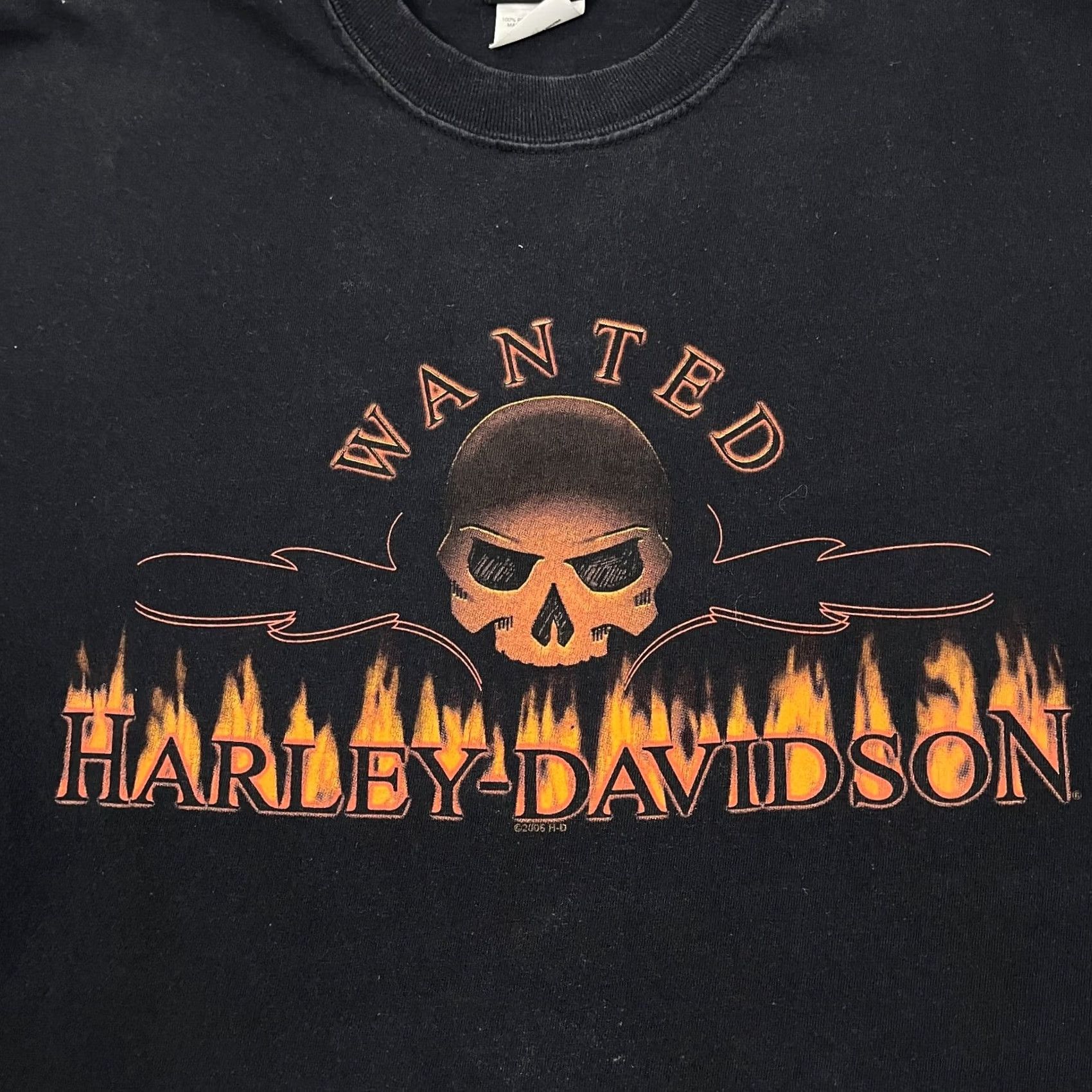 Harley Davidson VINTAGE Harley-Davidson Shirt Mens XL Black Fire Flames Biker Long Sleeve 2006 VTG Size US XL / EU 56 / 4 - 2 Thumbnail