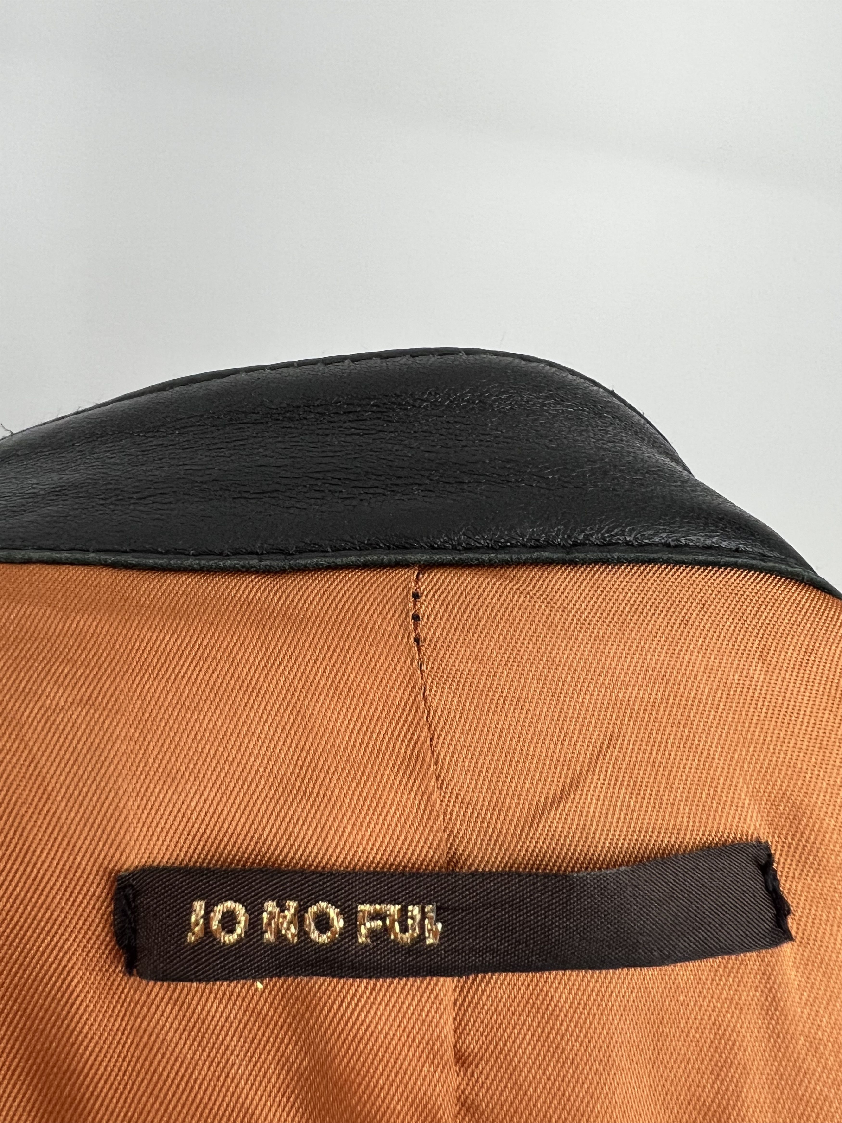Vintage Jo No Fui Women's Wool Leather Jacket Size IT44 Size M / US 6-8 / IT 42-44 - 13 Thumbnail