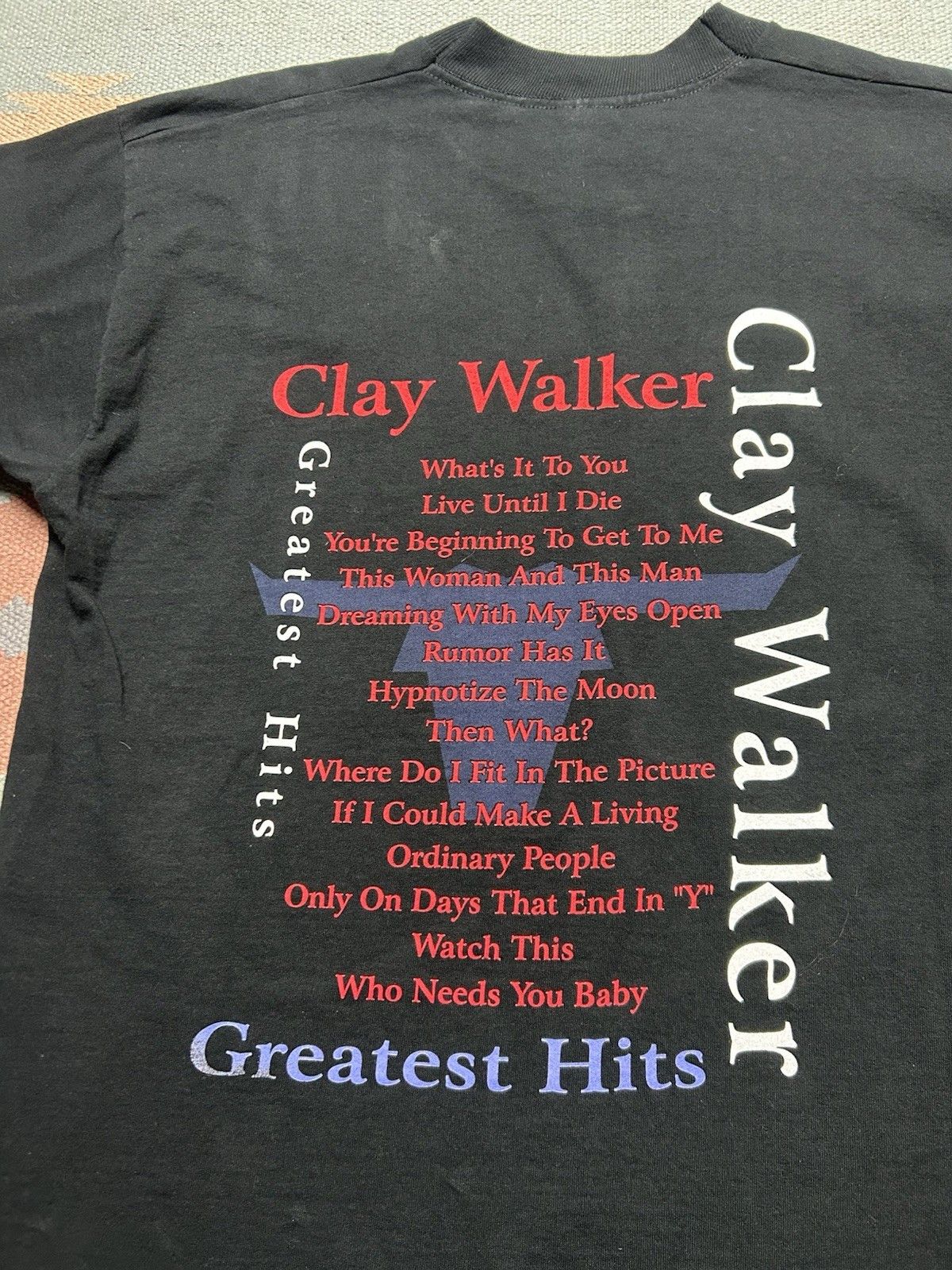 Vintage Vtg 90s t shirt clay walker ordinary people country band XL Size US XL / EU 56 / 4 - 6 Thumbnail