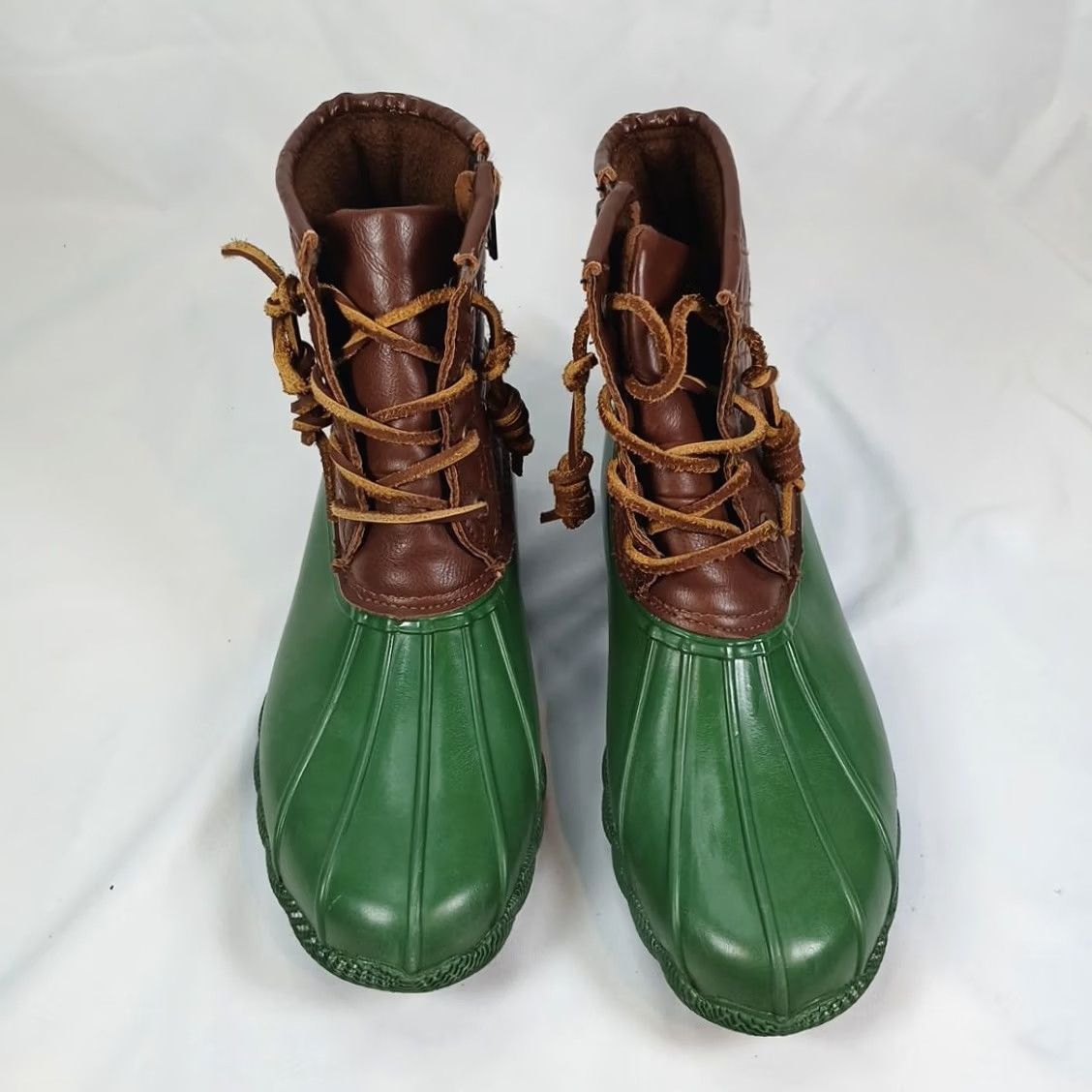 Steve Madden Steve Madden Women's Green Brown Leather Quilted Rubber Duck Boots Winter Size 8 Size US 8 / IT 38 - 7 Thumbnail