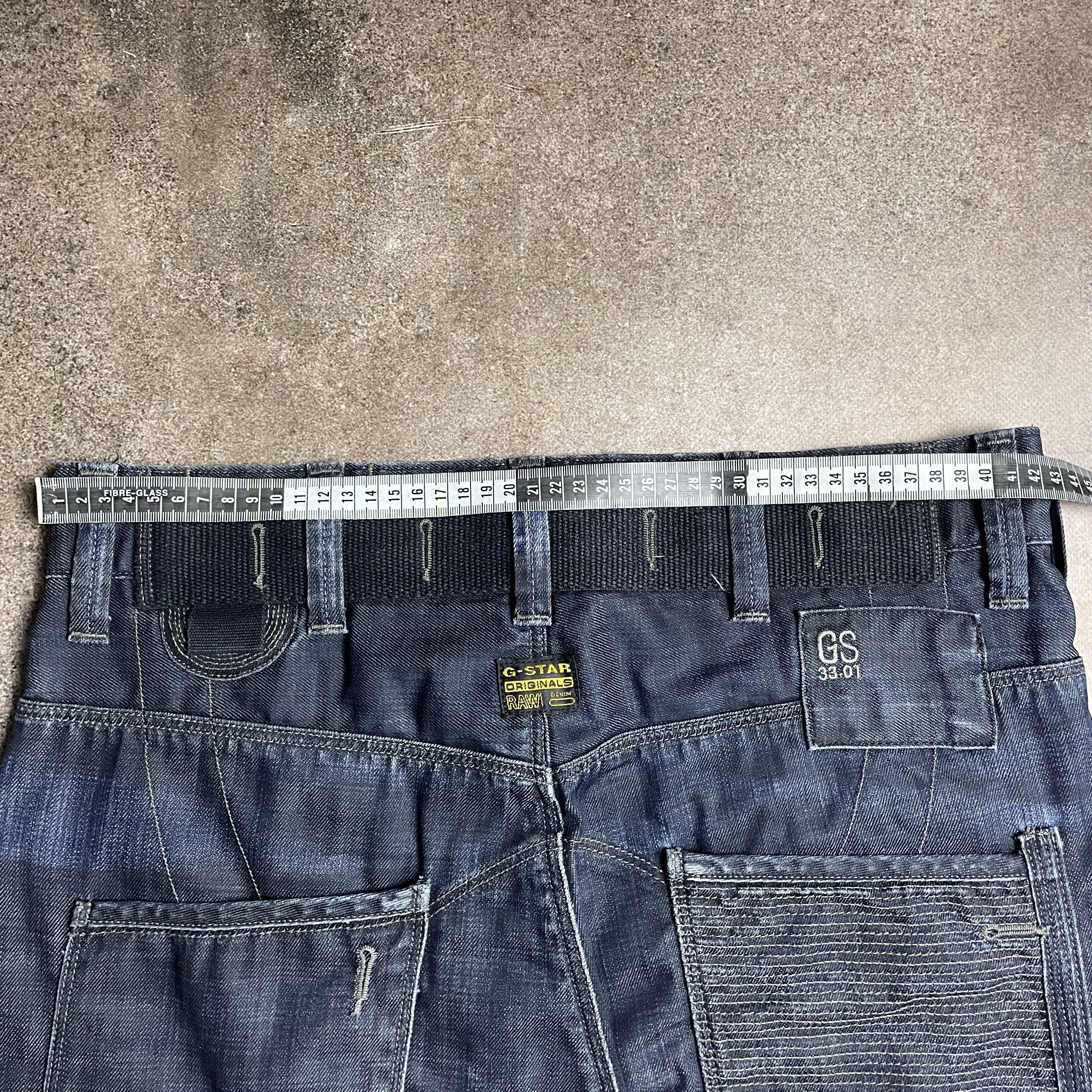 G-Star × Marc Newson ⭐ G-Star Raw Elwood 3301 Flared Denim Navy Jeans Pants Size US 34 / EU 50 - 5 Thumbnail