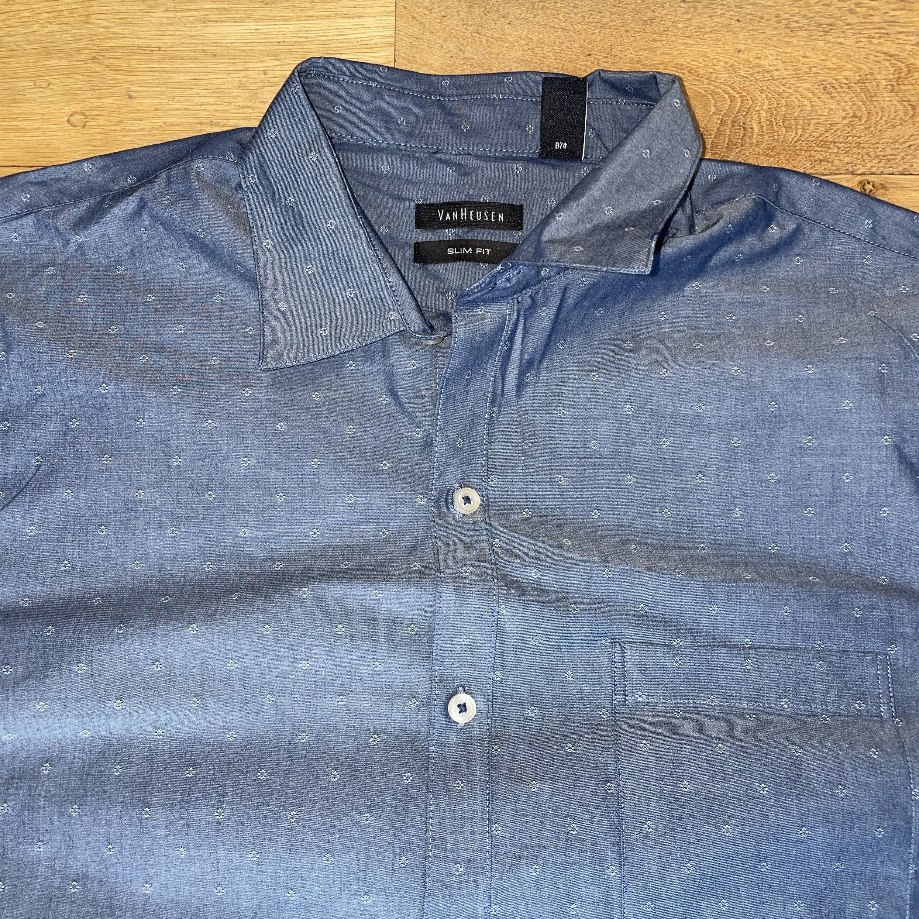 Van Heusen Van Heusen Men's Elegant Slim Fit Shirt Size L - New Size US L / EU 52-54 / 3 - 3 Thumbnail