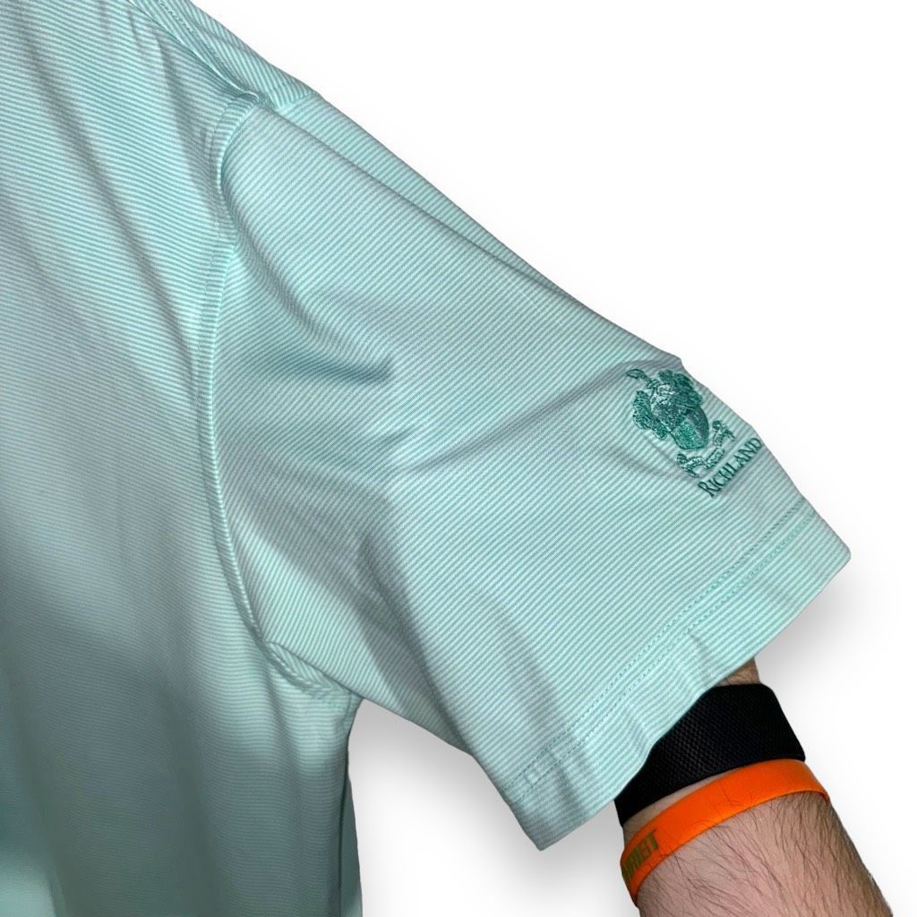 Peter Millar Peter Millar Teal Blue Summer Comfort Golf Polo Shirt Size L Size US L / EU 52-54 / 3 - 6 Thumbnail