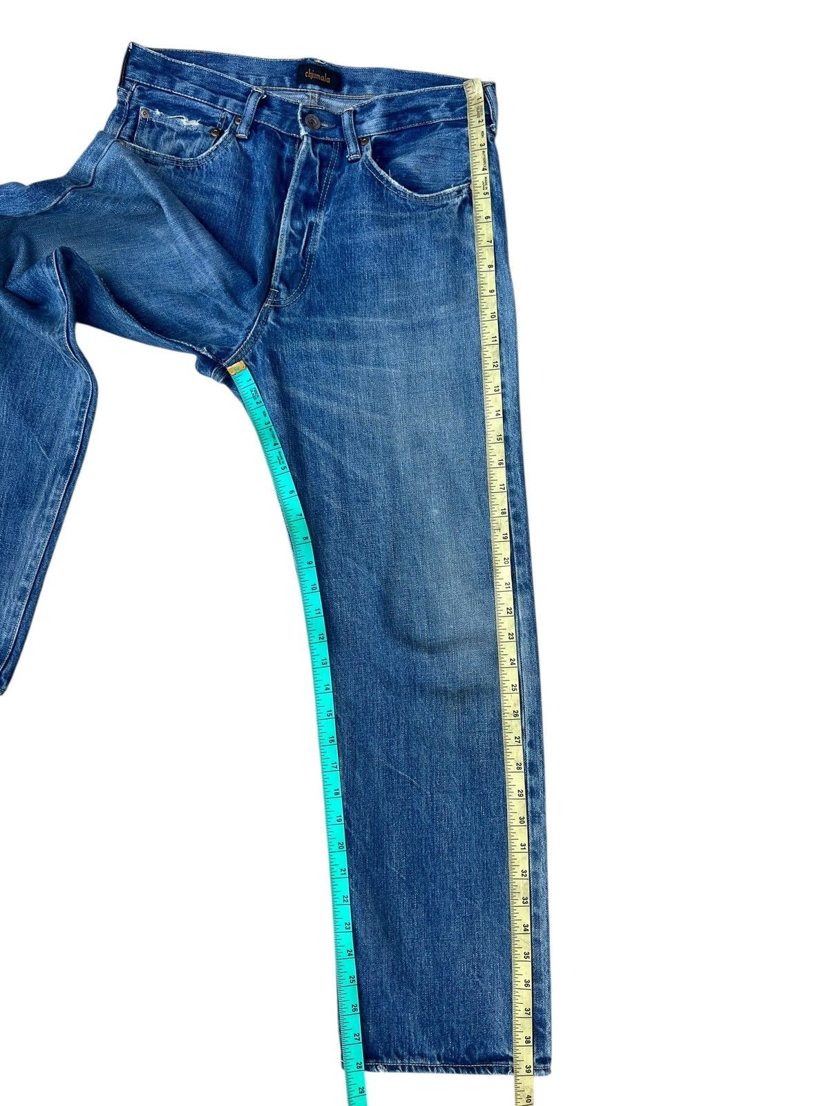 Chimala Chimala Japan Distressed Faded Denim Selvedge Jeans Size US 31 - 4 Thumbnail