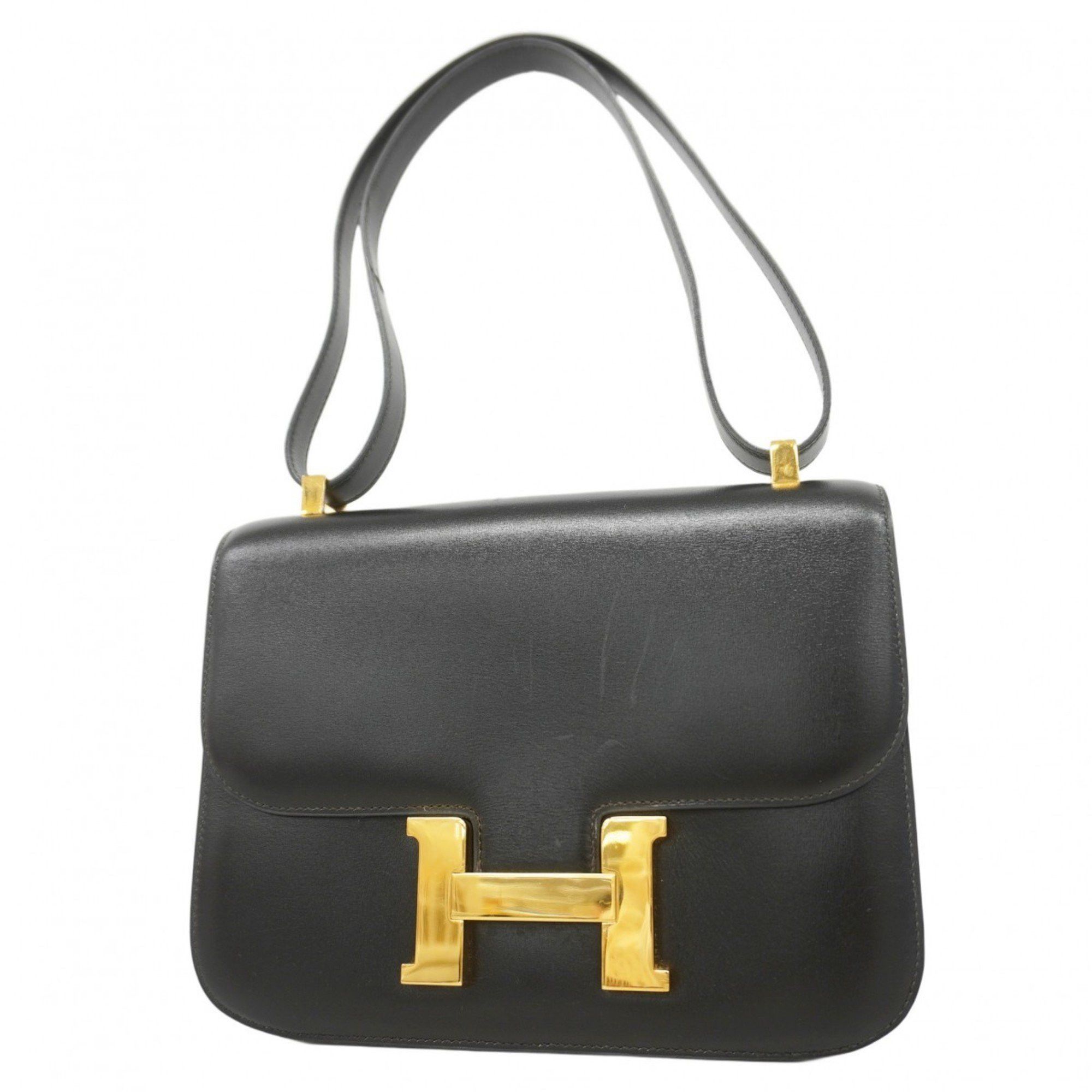 Hermes Shoulder Bag Constance 23 Box Calf Black O Stamp Ladies, Women's