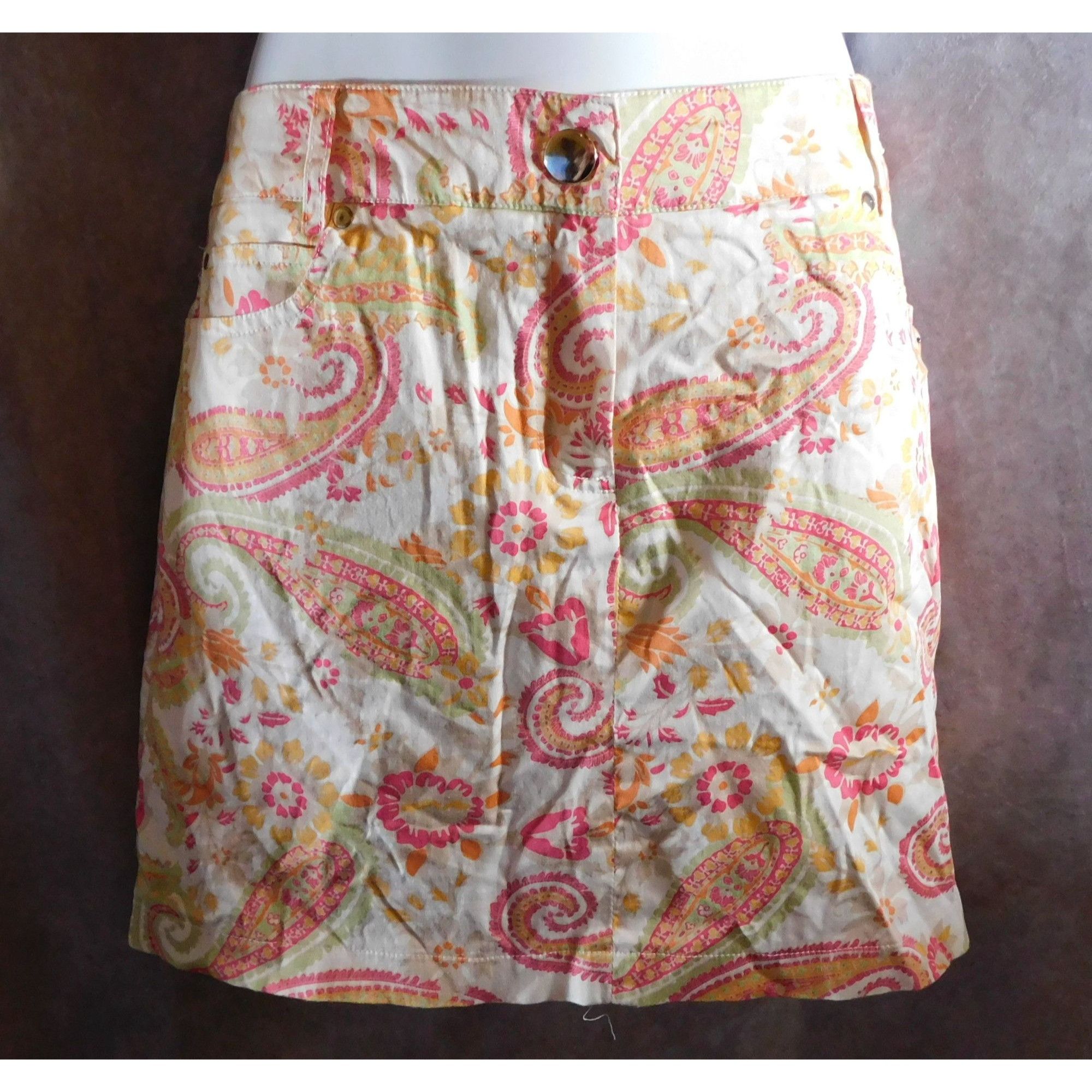 Other Herman Geist Pink Retro Paisley Mini Skirt Size 32" / US 10 / IT 46 - 2 Thumbnail