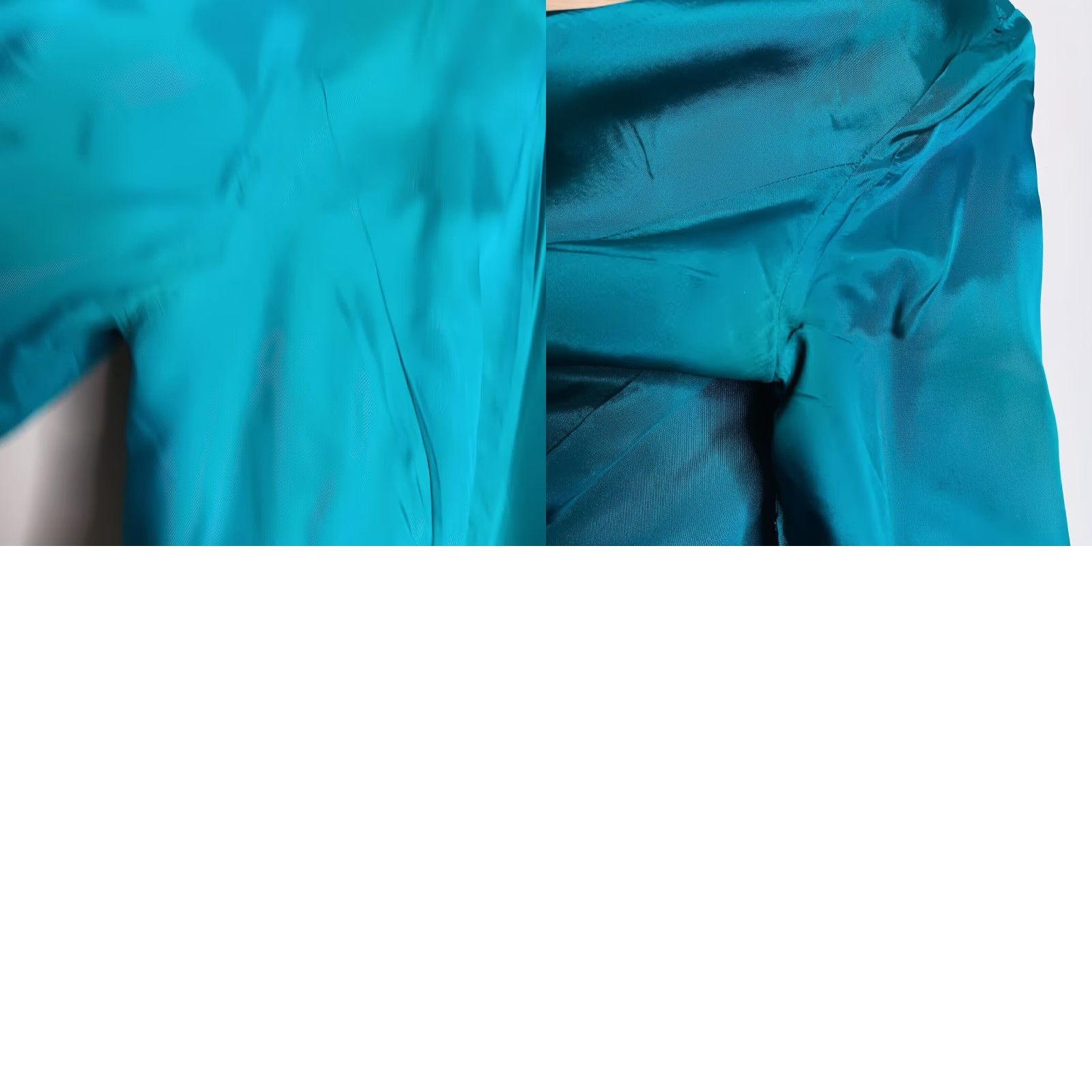 Vintage VINTAGE Anne Crimmins Umi Collections Skirt Suit Teal Silk Set - 2 Piece - Size 12 - Jacket and Skirt - Women - Office Wear - Formal - Silk - Read Size 34" / US 12 / IT 48 - 11 Thumbnail