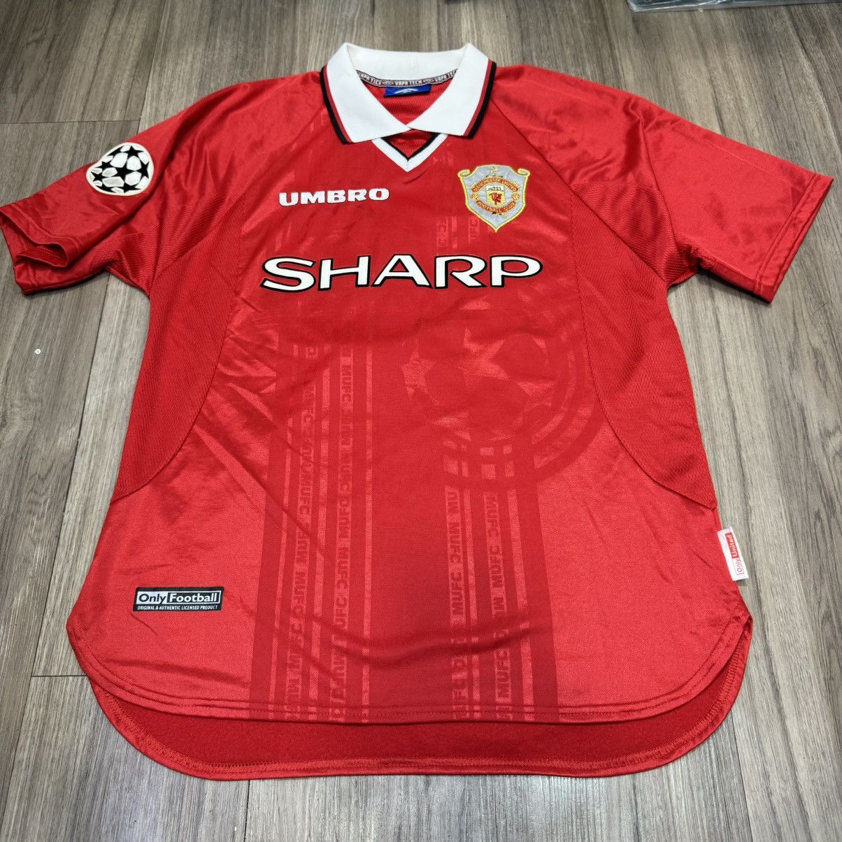 Umbro manchester united 98/99 champions league home shirt #3 Irwin Size US M / EU 48-50 / 2 - 1 Thumbnail