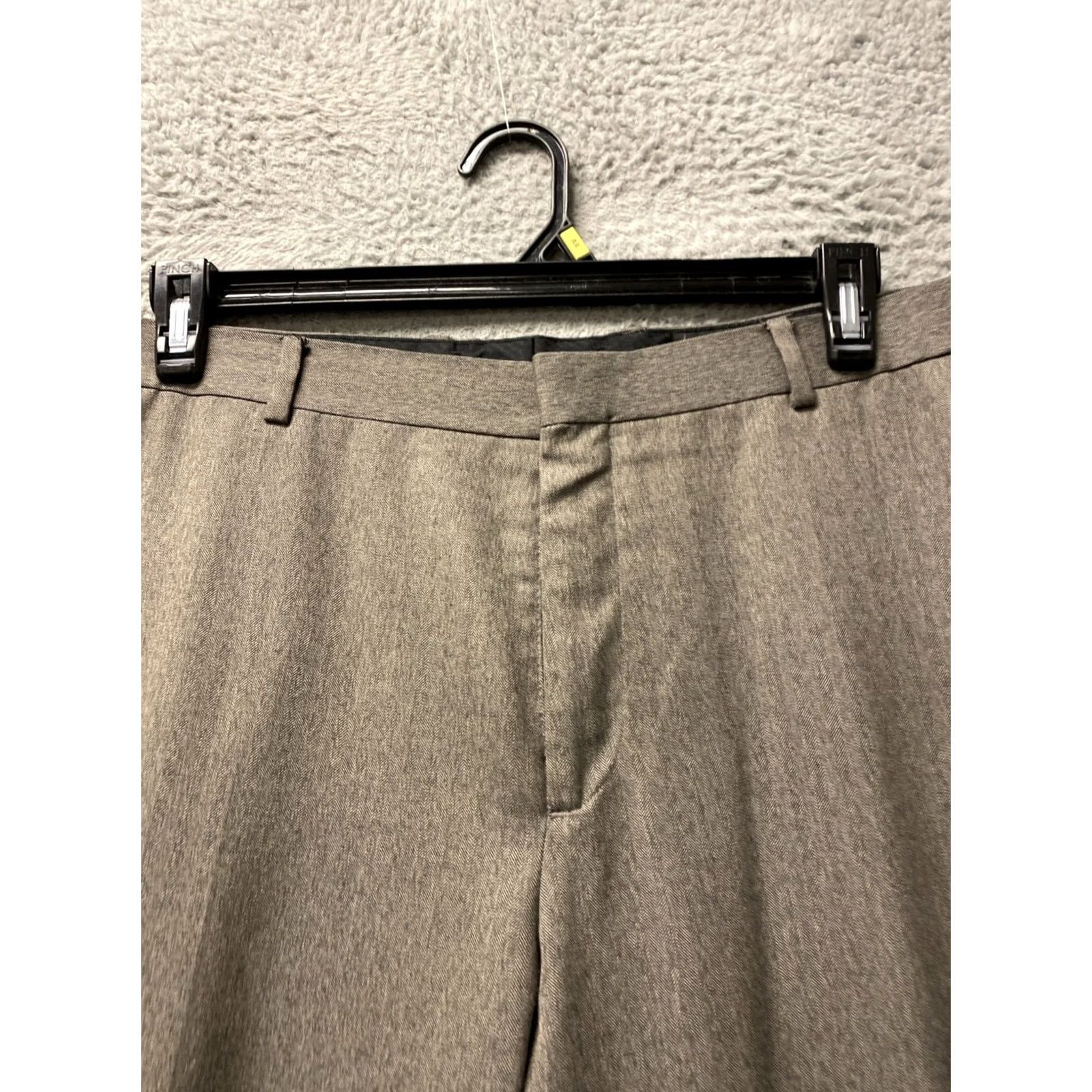 Banana Republic BANANA REPUBLIC Dress Pants Mens 35x34 Bronze Twill Wool Office Career /0855 Size US 35 - 2 Thumbnail