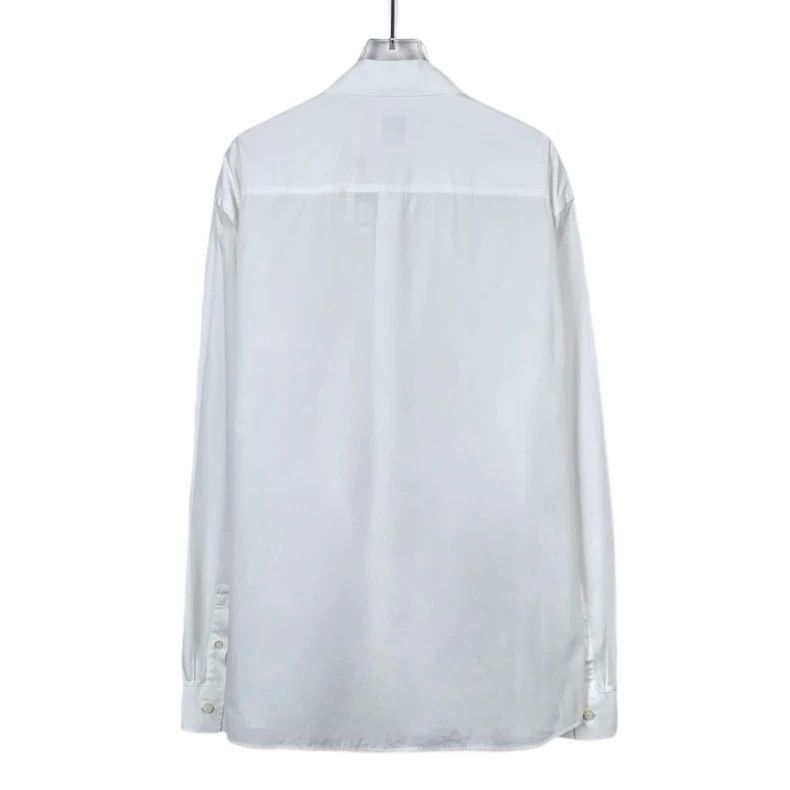 Prada Prada White Cotton Long Sleeve Zipper Shirt-2506 Size M / US 6-8 / IT 42-44 - 2 Thumbnail