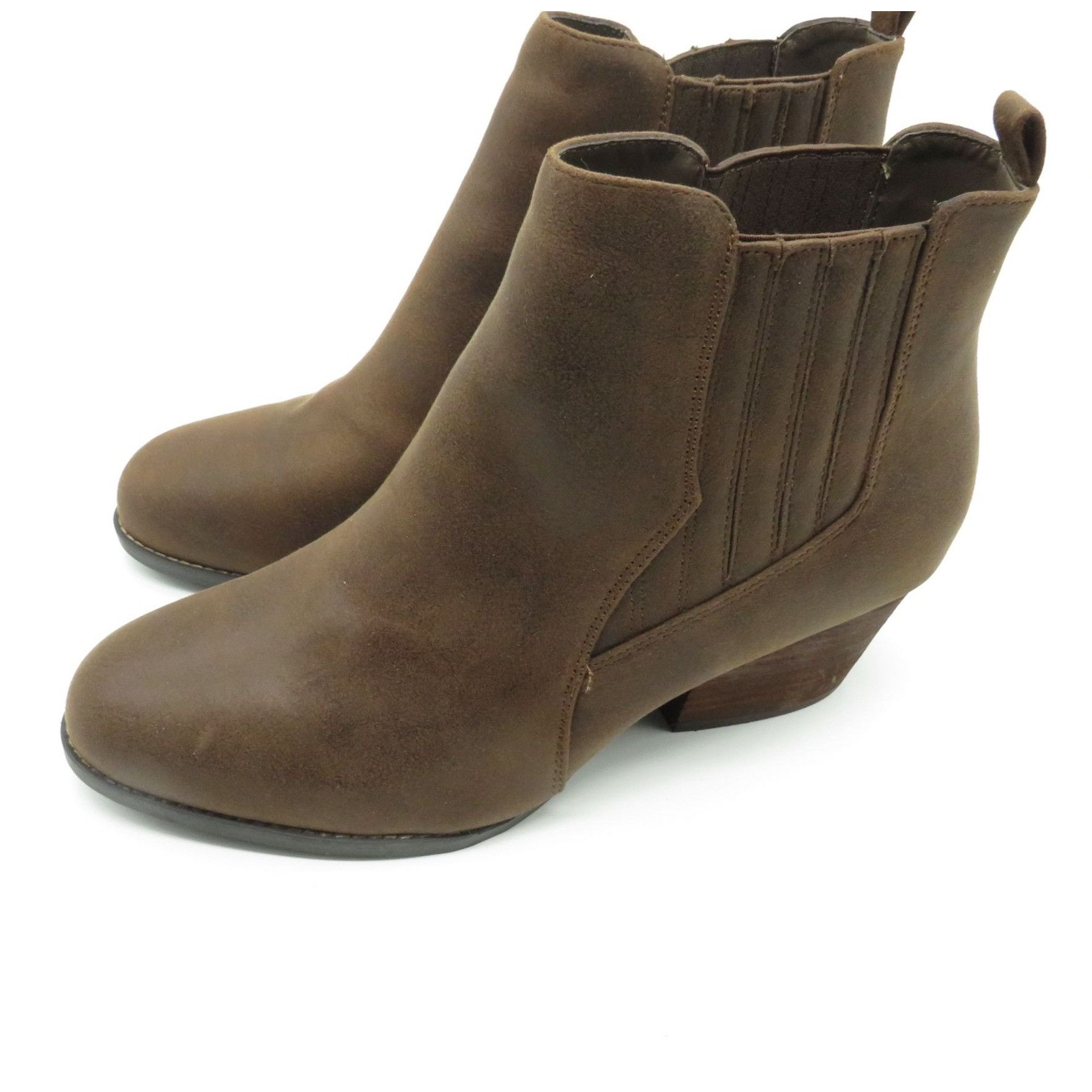 Other Bella-Vita Women's Brown Faux Leather Ankle Boots 11 Chunky Size US 11 / IT 41 - 4 Thumbnail
