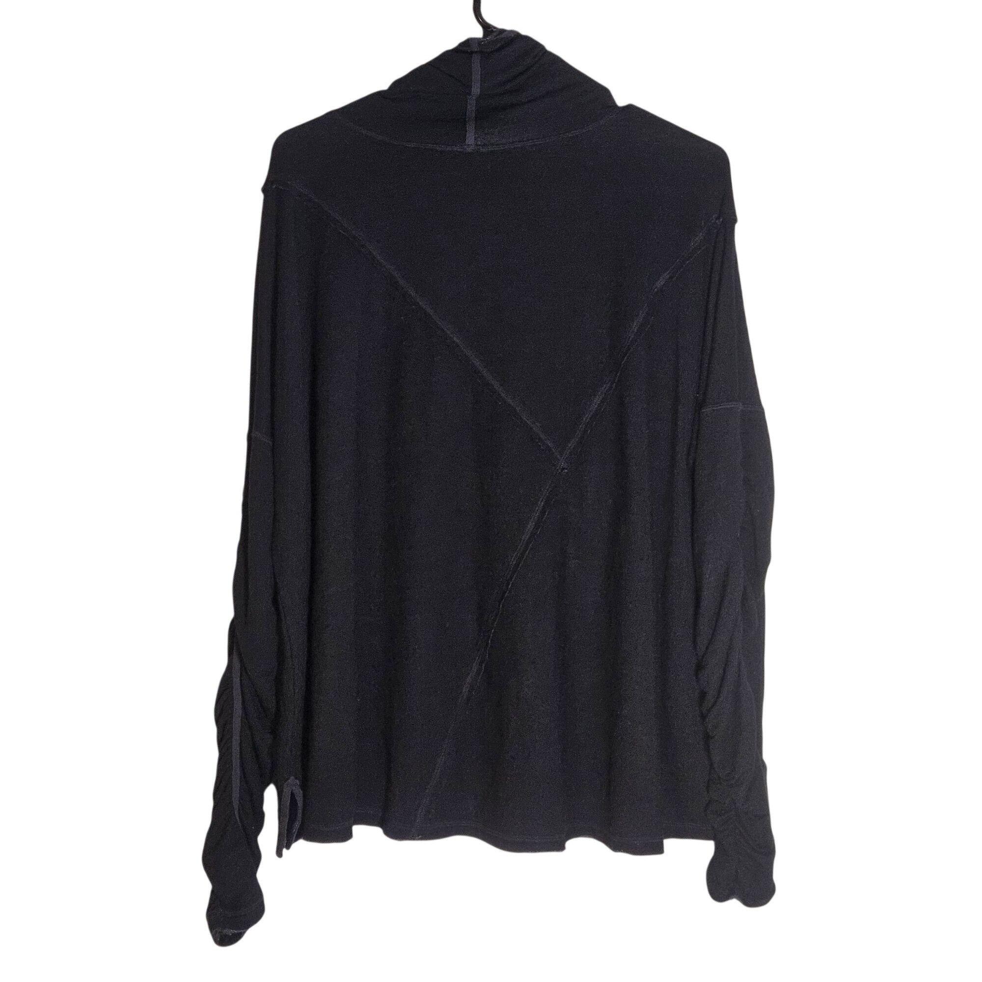 Free People Free People Women Black Ruched Cowl Neck Top M | Whimsygoth, Size S / US 4 / IT 40 - 14 Thumbnail
