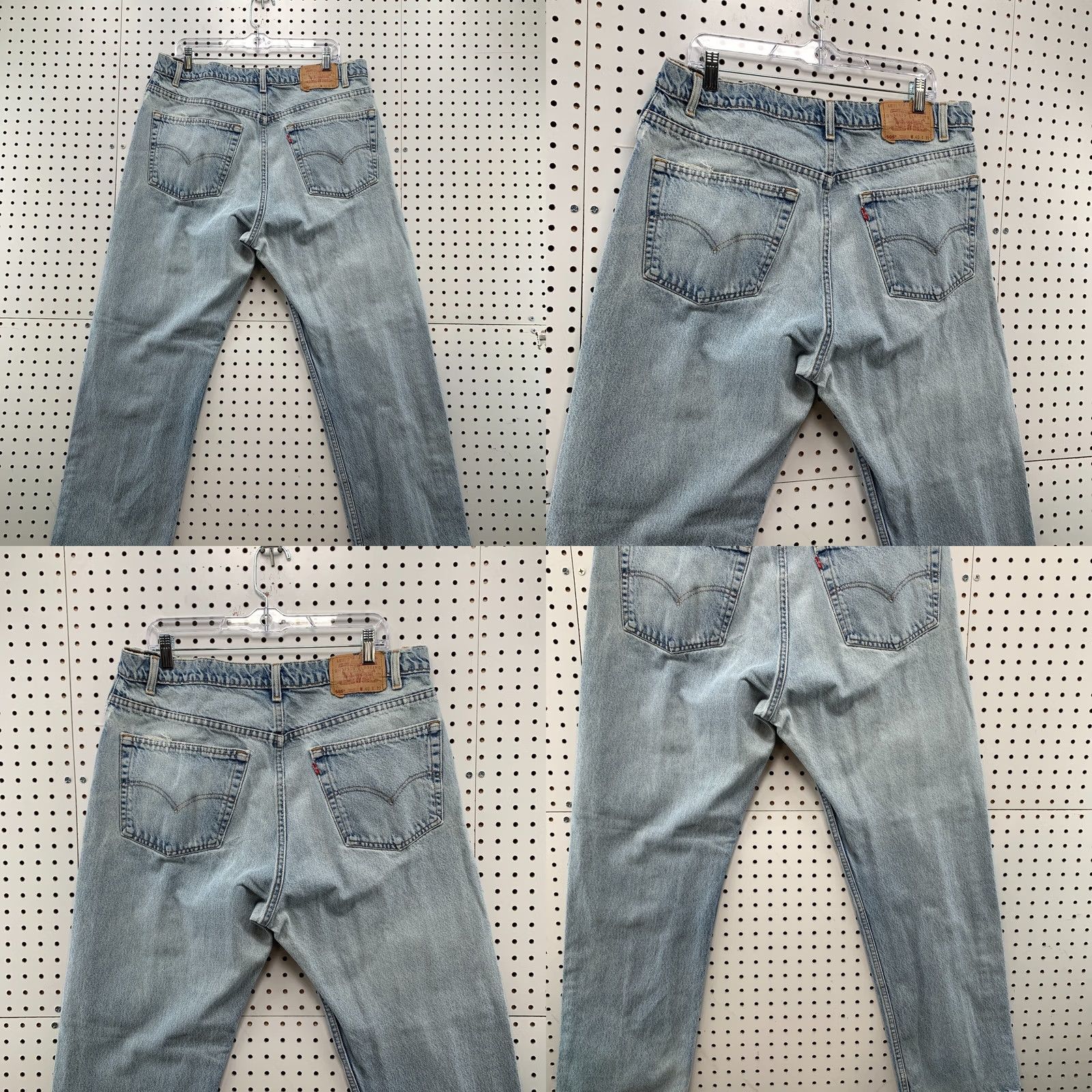 Levi's VINTAGE Levi's 505 Jeans Mens 35x31 Blue Denim Light Wash Distressed Size US 35 - 9 Thumbnail