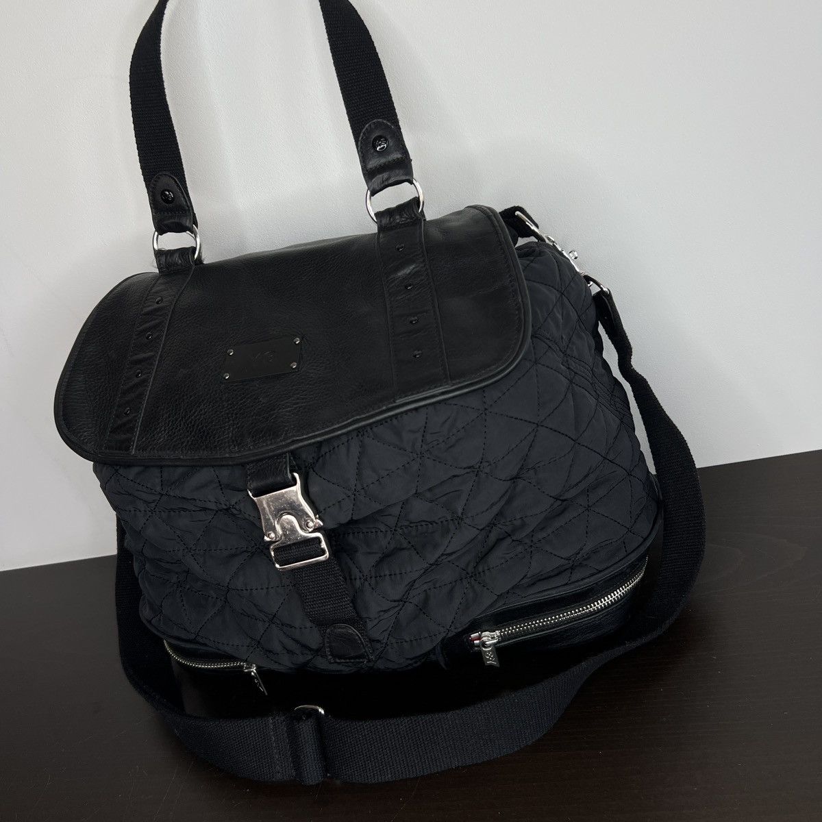Yohji Yamamoto Yohji Yamamoto Y-3 Sample Shoulder Bag JPN LTD Leather Nylon Size ONE SIZE - 3 Thumbnail