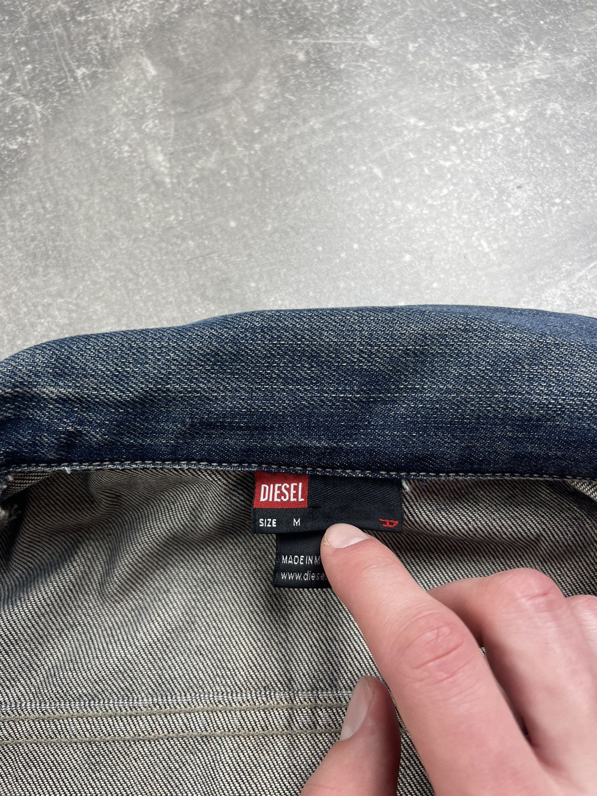 Diesel Women’s Vintage Y2K Denim Jacket M Distressed Cropped