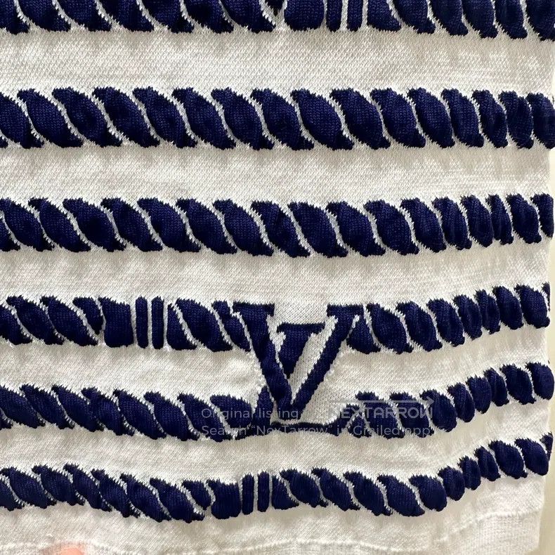 Louis Vuitton Louis Vuitton 25 SS Cord Stripe Logo Short Sleeve Size S / US 4 / IT 40 - 6 Thumbnail