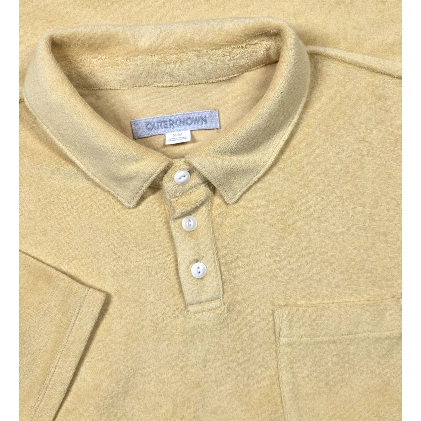 Outerknown Outerknown Polo Shirt Terrycloth High Tide Yellow Pocket Men’s M Short Sleeve Shirt Mens Yellow Pocket High Tide Beach Classic 90s? Size US M / EU 48-50 / 2 - 2 Thumbnail