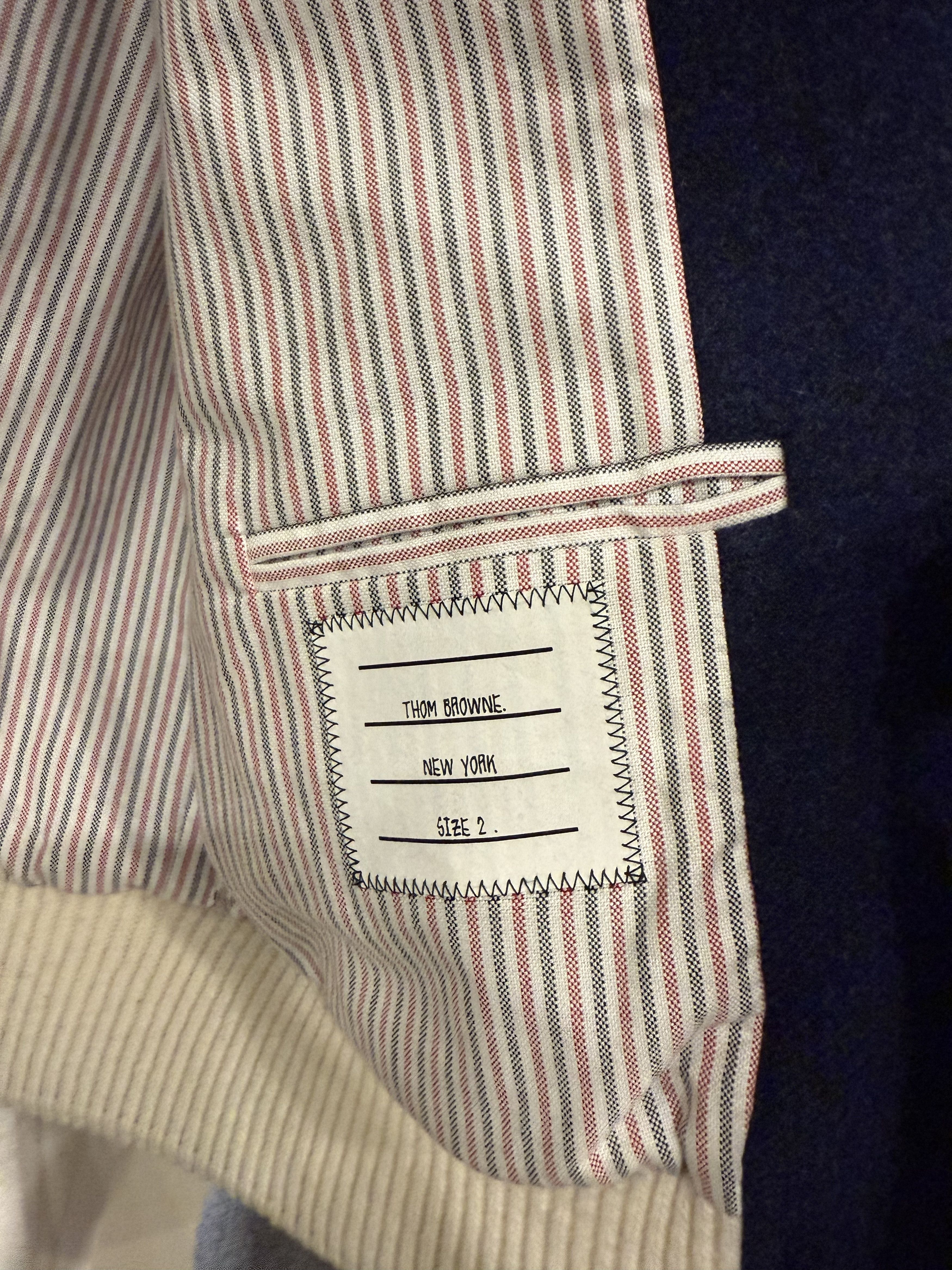 Thom Browne Thom Browne - Fun Mix Wool Varsity Jacket Size US M / EU 48-50 / 2 - 5 Thumbnail