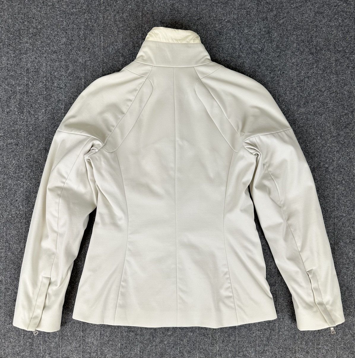 Prada Prada - S/S1999 Zip-Up Soft Shell Rider Jacket - Ivory White Size M / US 6-8 / IT 42-44 - 14 Thumbnail