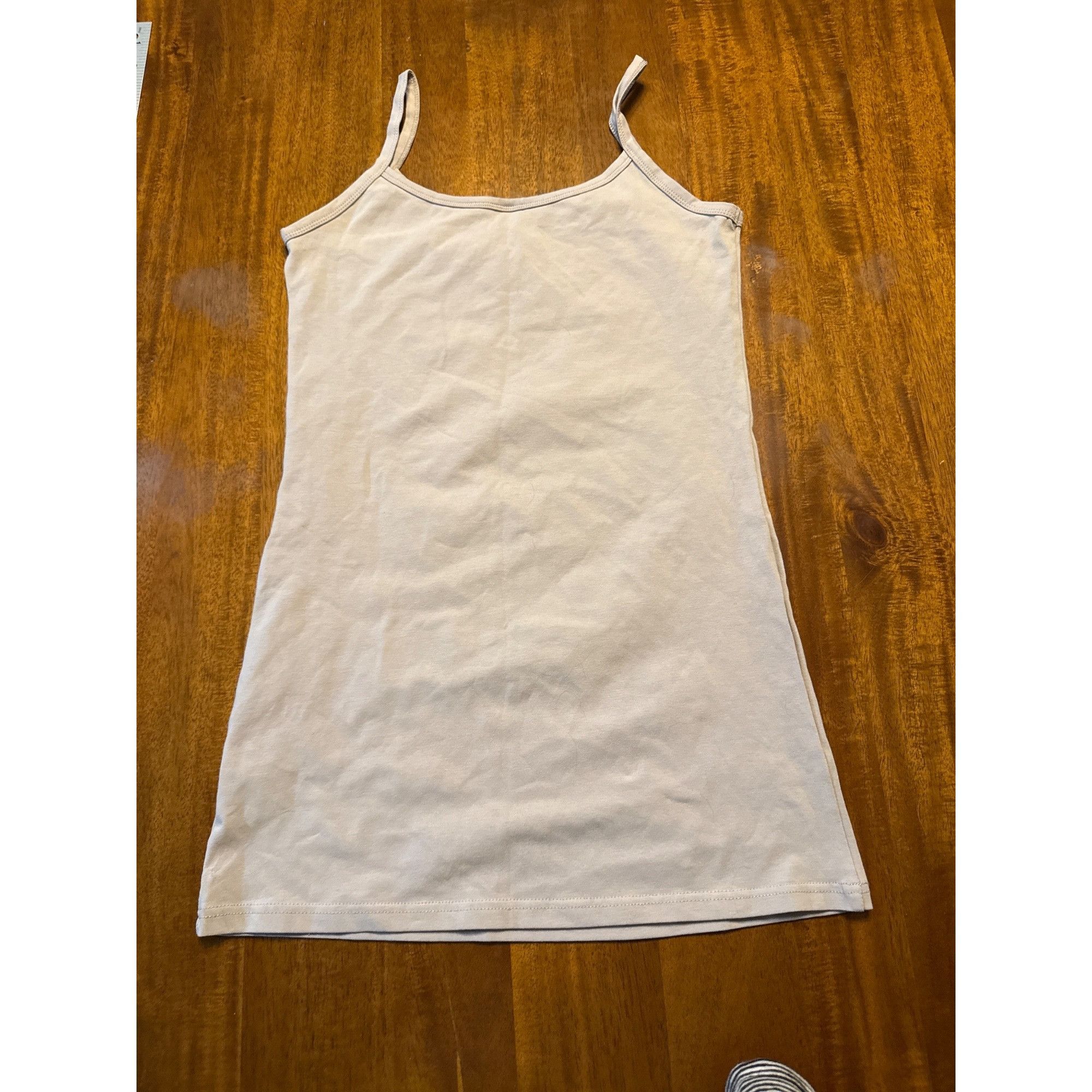 Other Womens Ash Gray Camisole Spaghetti Strap Tank Top M Cotton/S Size M / US 6-8 / IT 42-44 - 4 Thumbnail