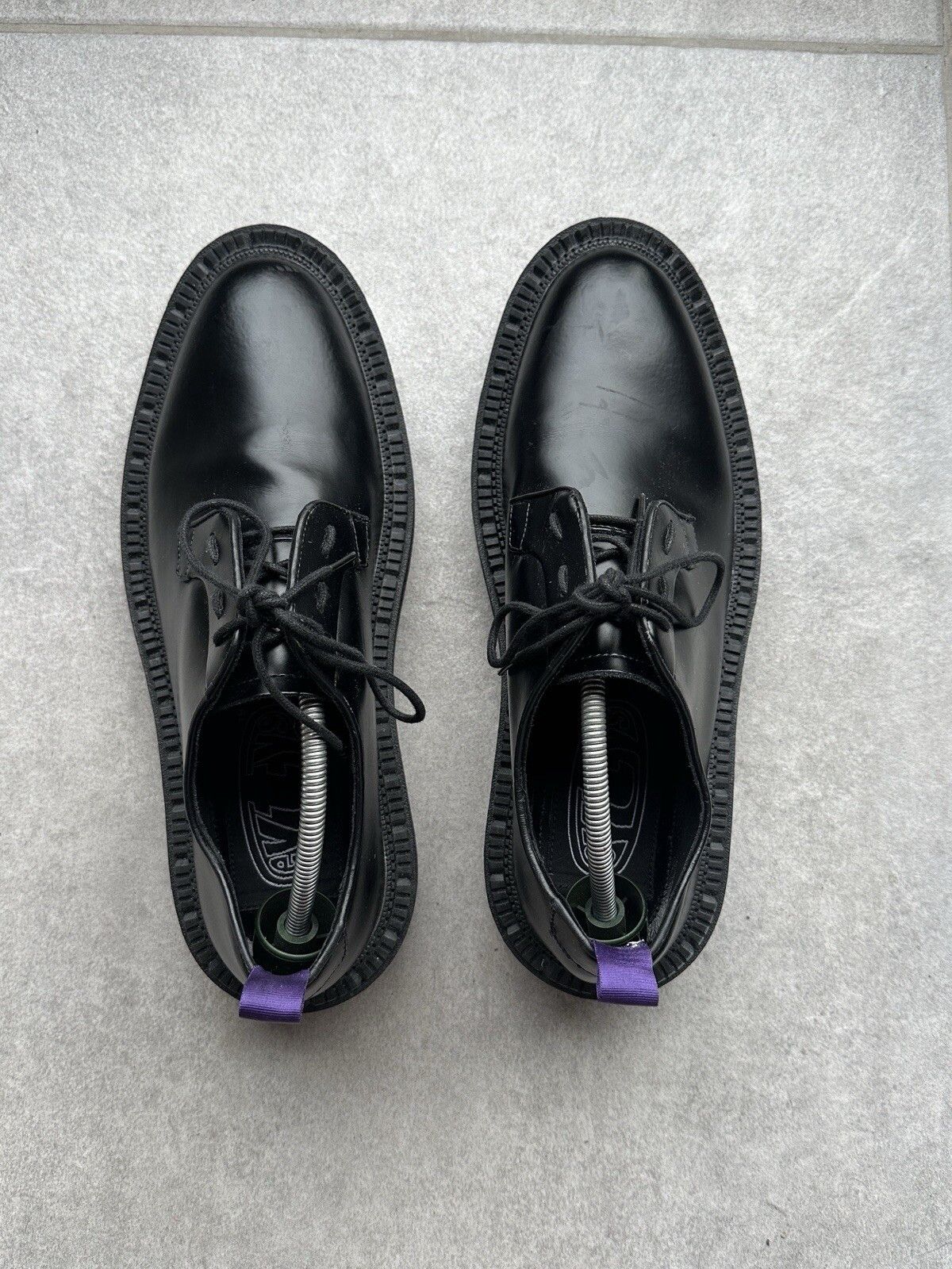 Eytys EYTYS Men's Alexis Derby Shoes Black Leather Chunky Platform Size US 10 / EU 43 - 4 Thumbnail