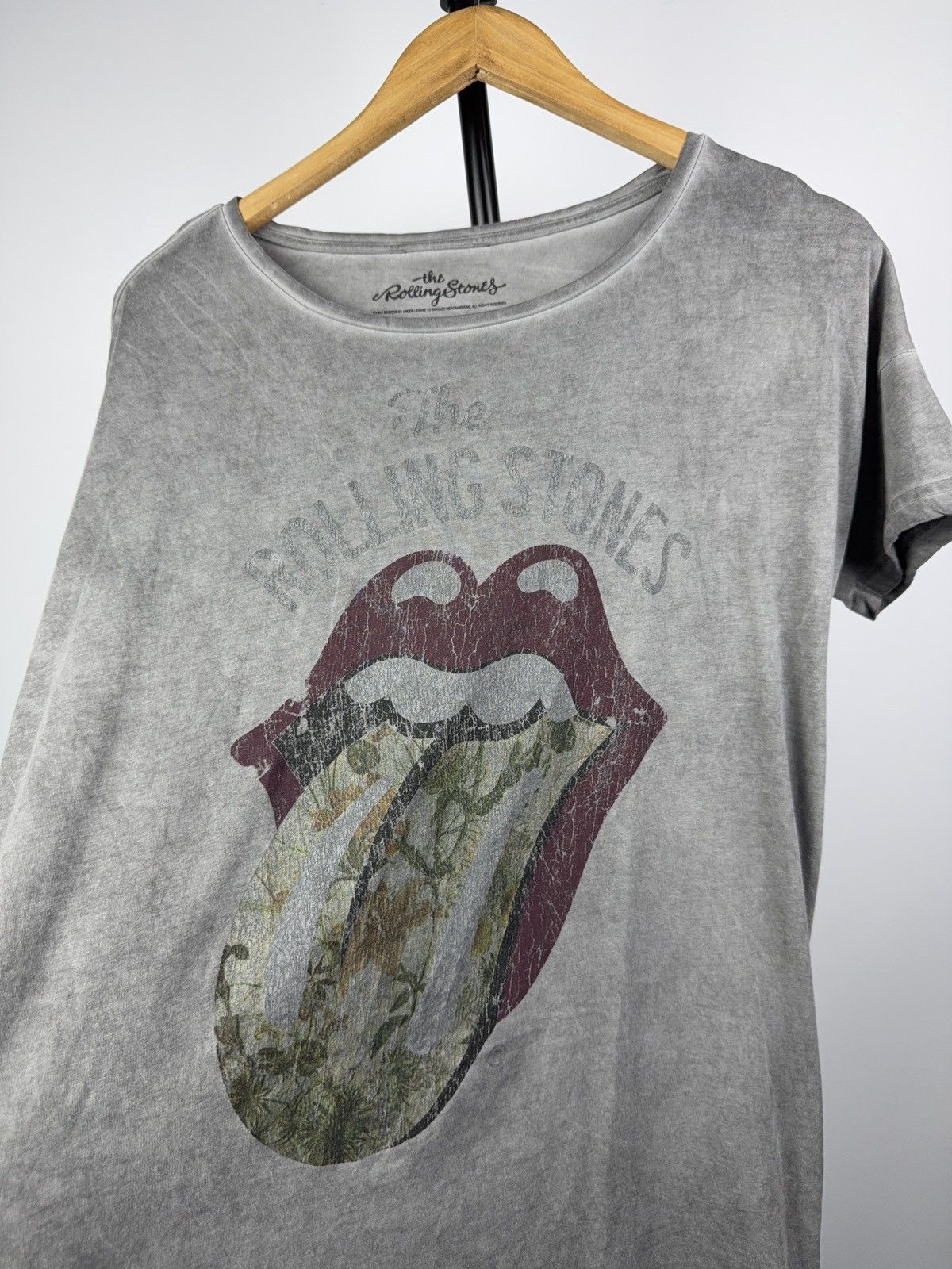 The Rolling Stones 2017 Faded The Rolling Stones Floral Tongue Graphic Long Tee Size M / US 6-8 / IT 42-44 - 2 Thumbnail